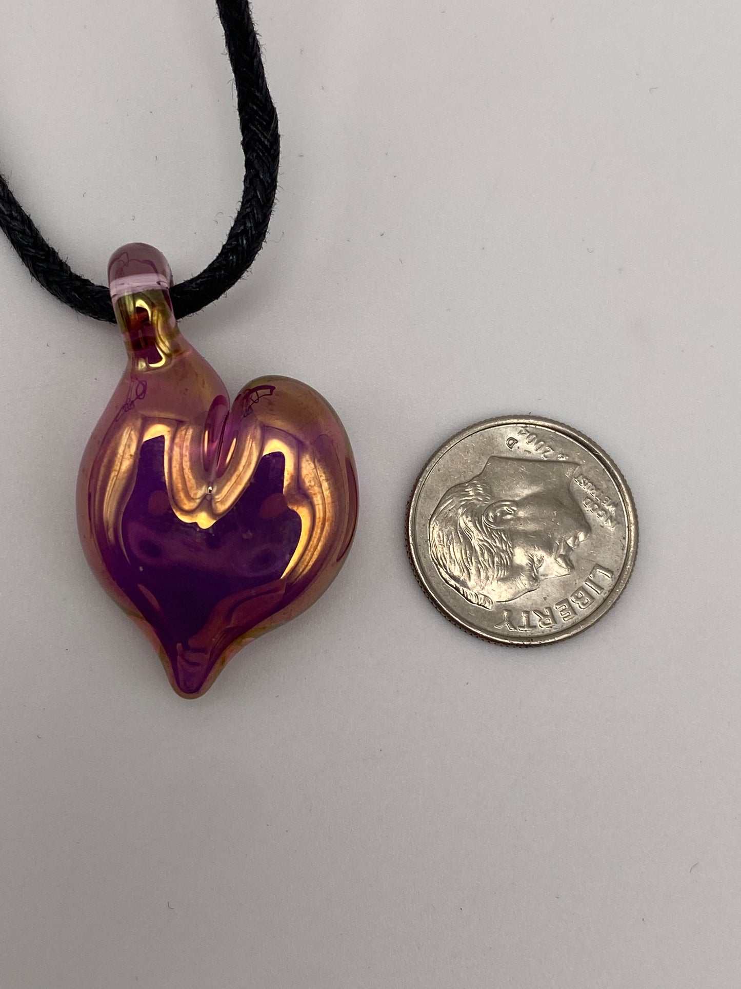 Heart Pendant - 24k Gold Fumed