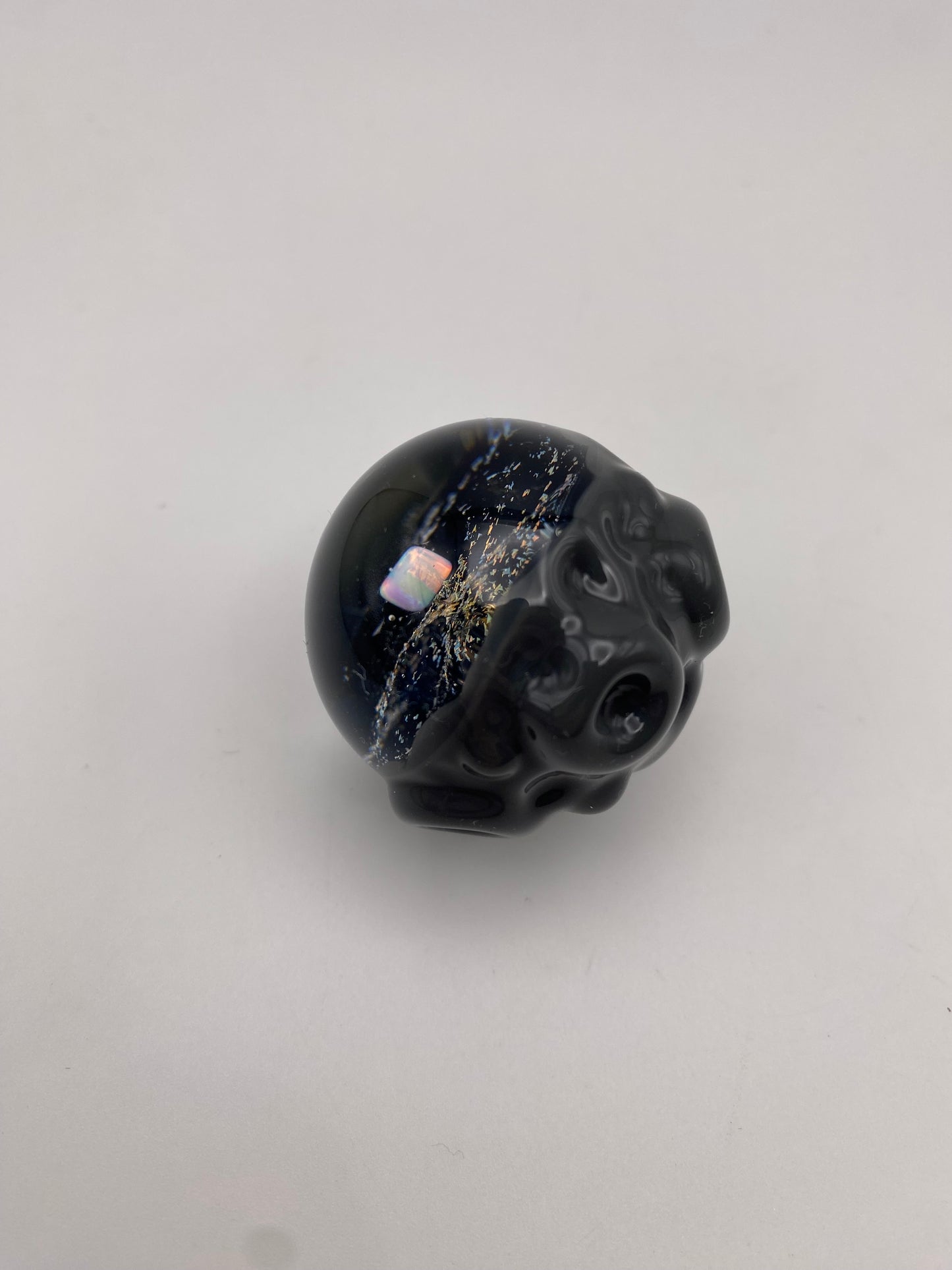 Galaxy Marble - Gray asteroid w/ opal