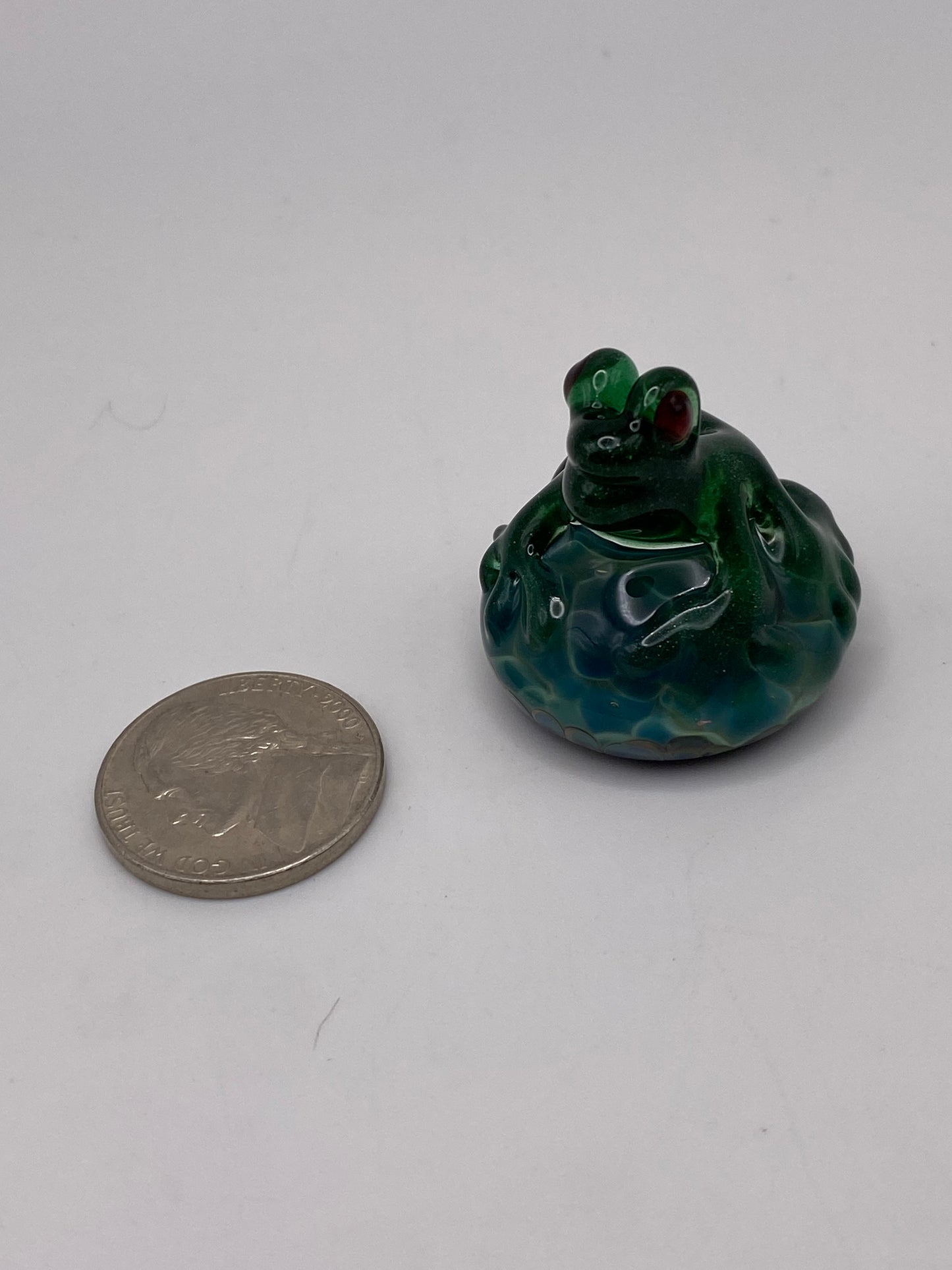 Toad on Small Rock - Green Stardust