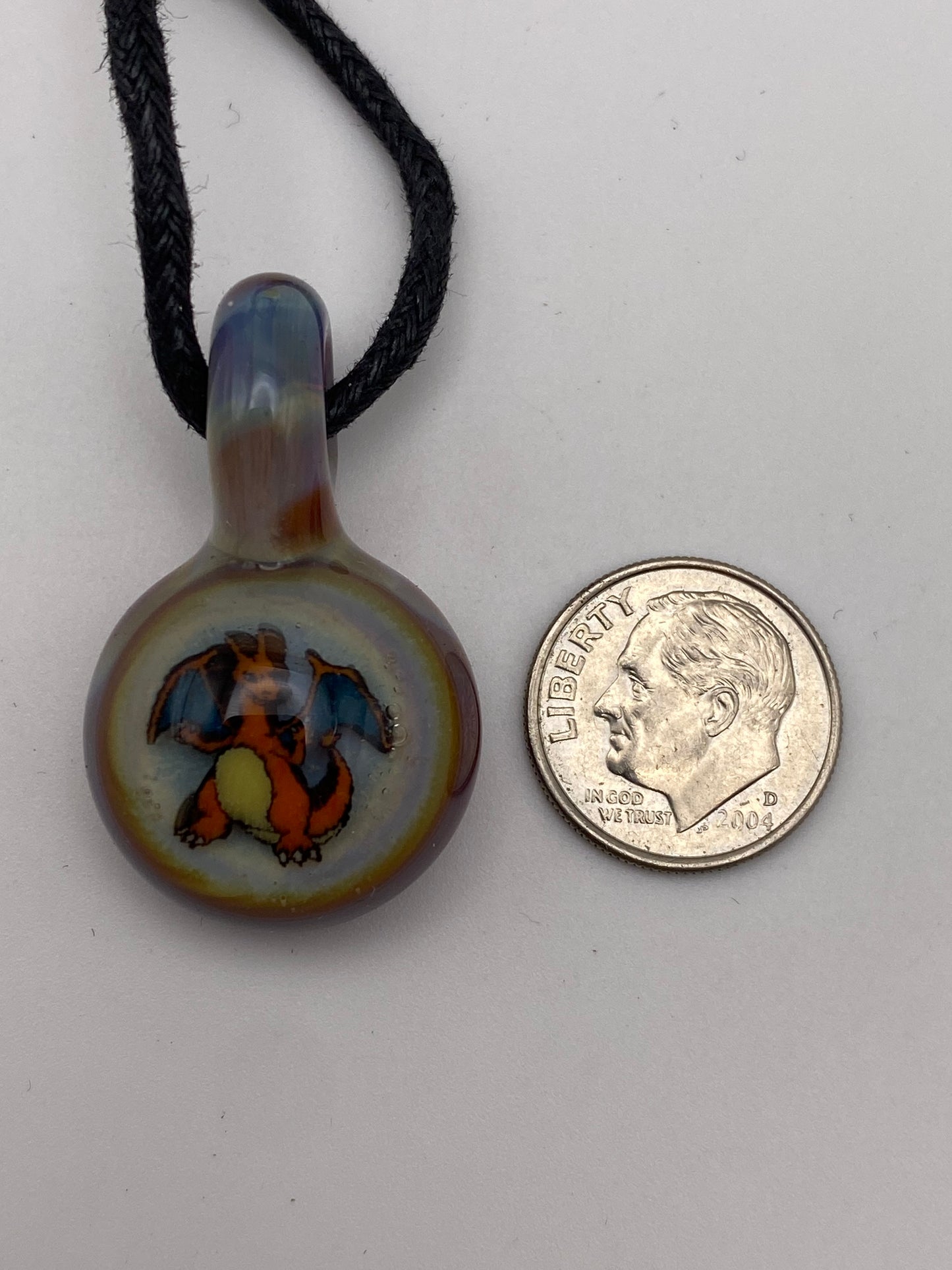 Charizard Pendant - Amber Purple