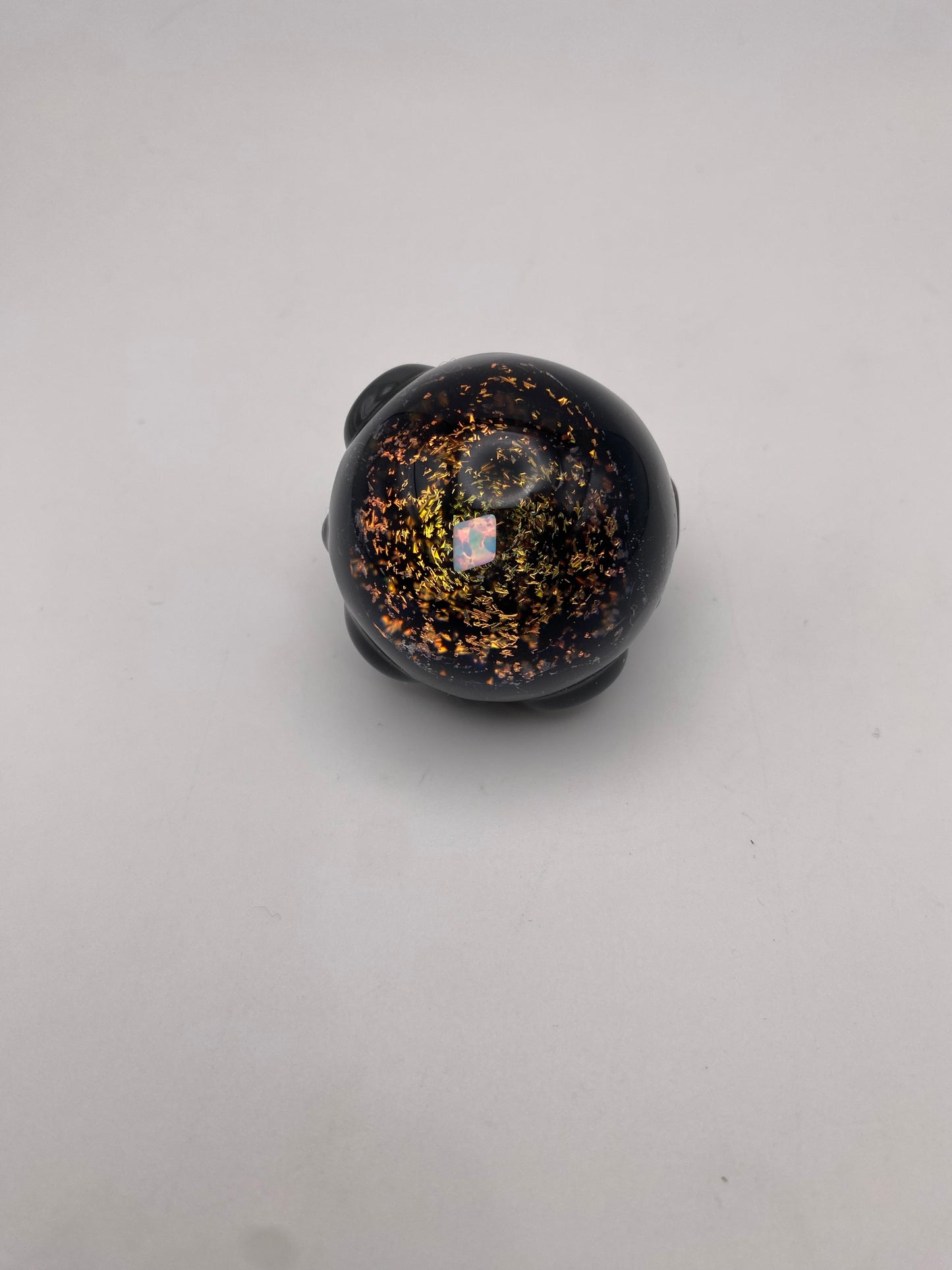 Galaxy Marble - Gray asteroid w/ opal