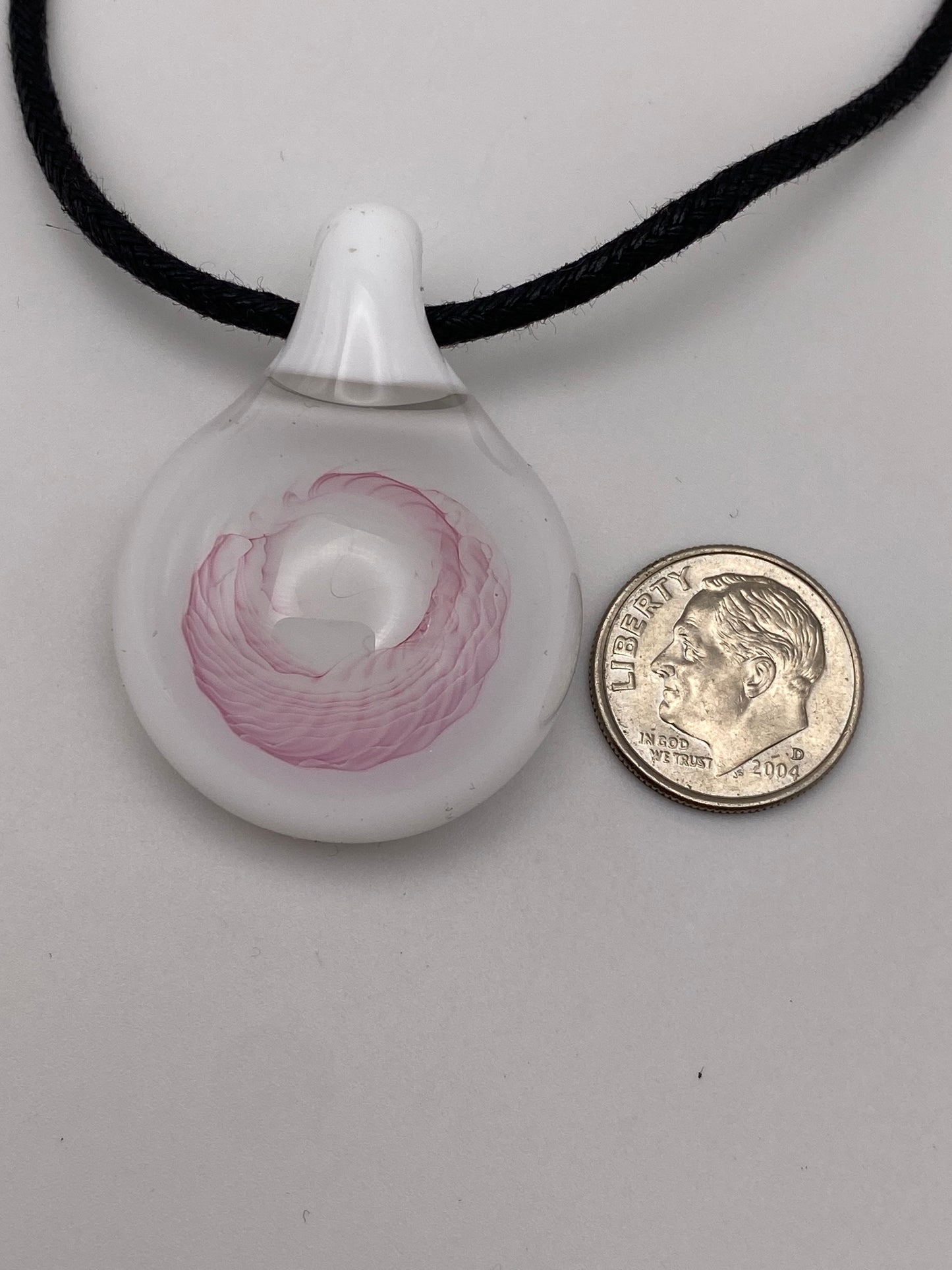 Gold Fume Implosion Pendant - White