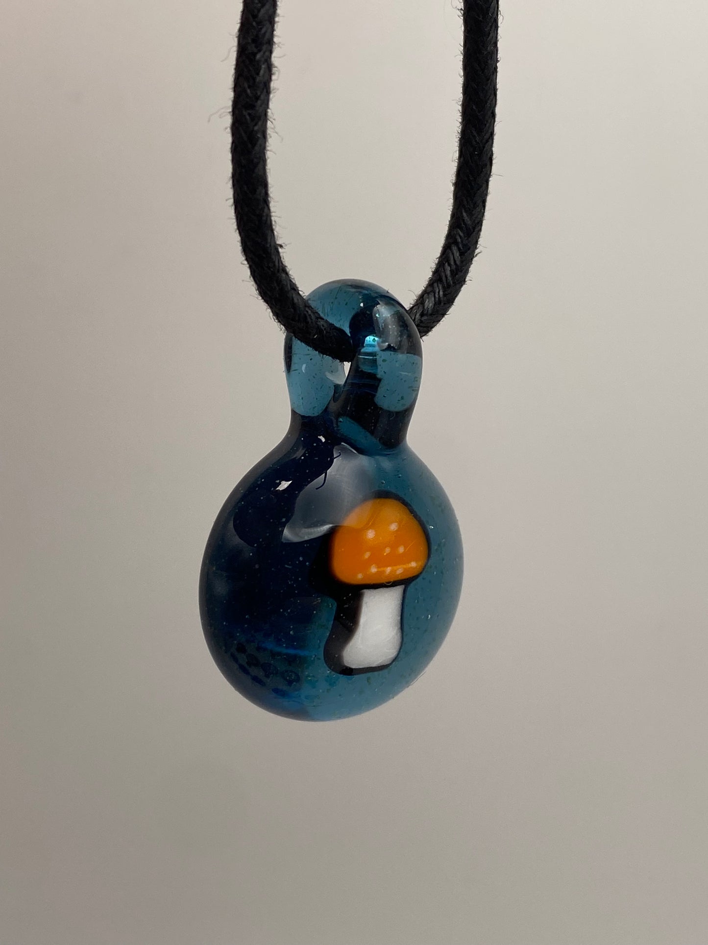 Mushroom Pendant Orange - Blue Stardust