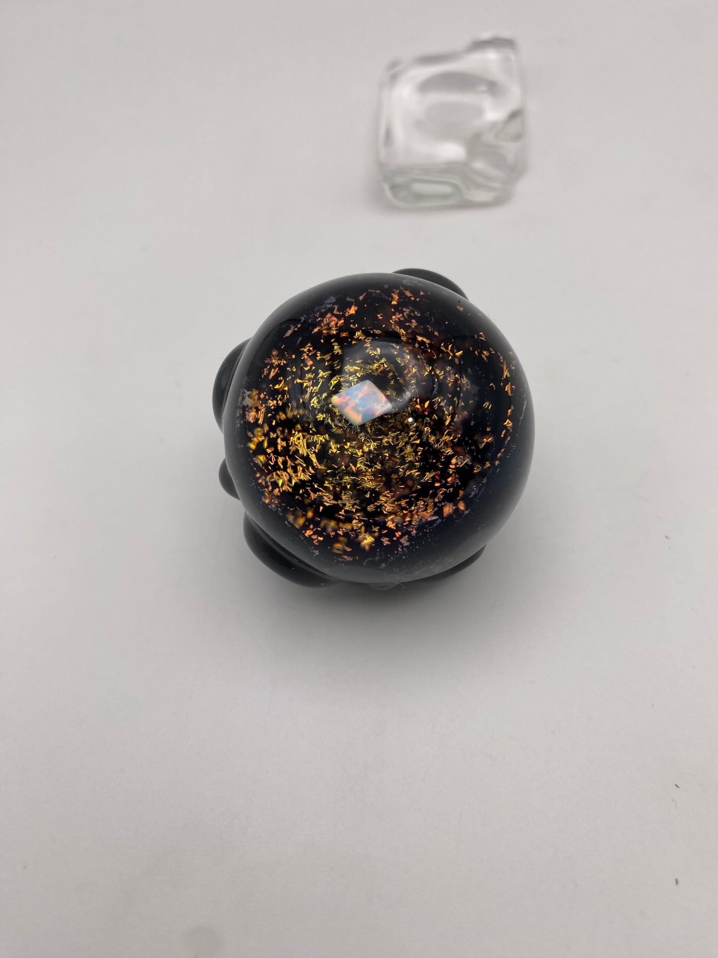 Galaxy Marble - Gray asteroid w/ opal