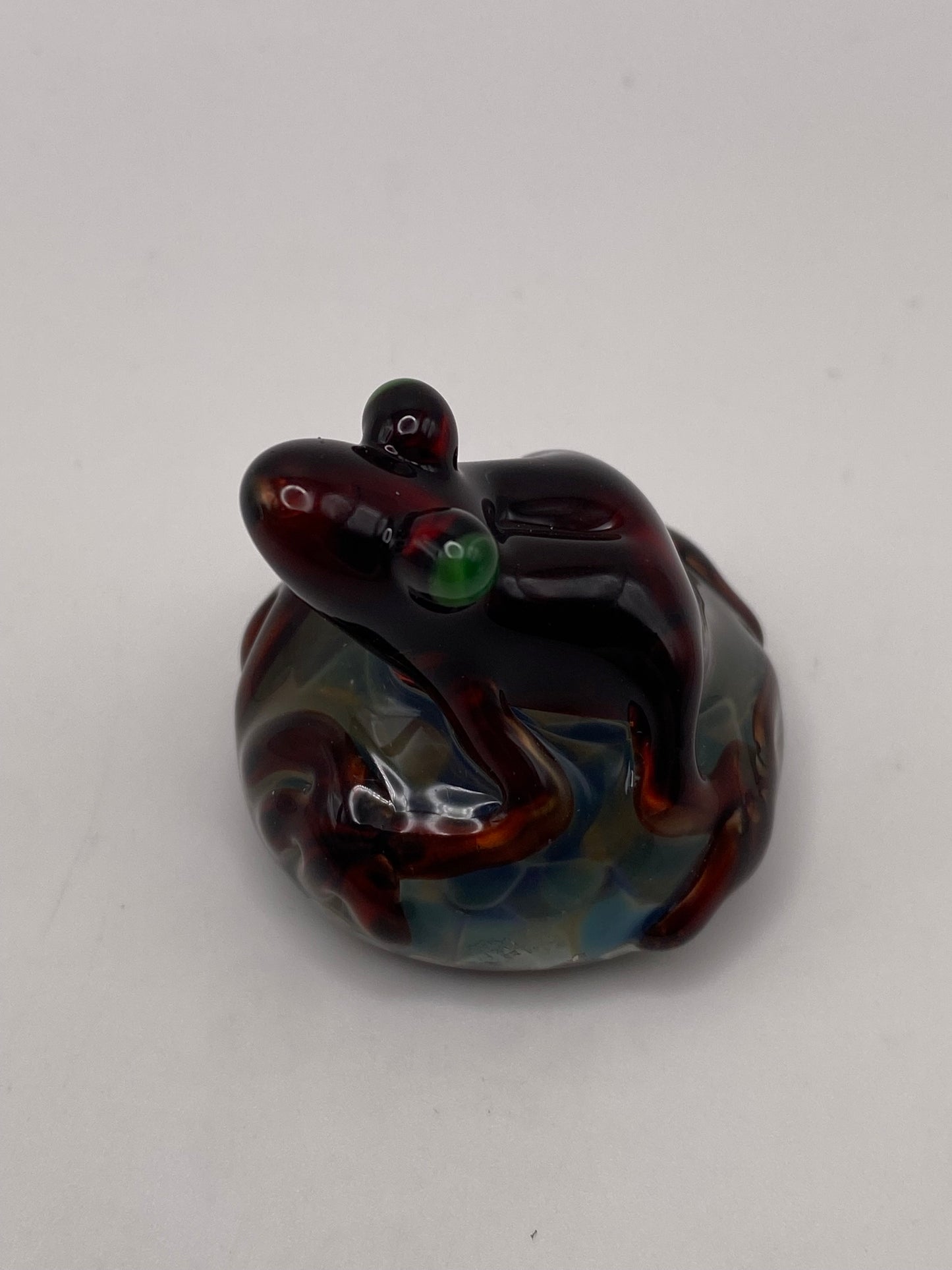Frog on Small Rock - Electrum/red