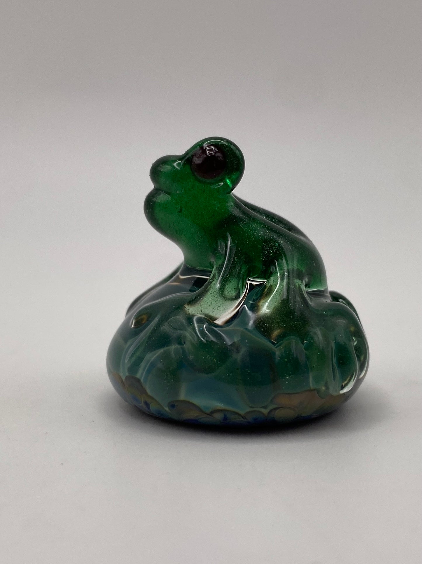 Toad on Small Rock - Green Stardust