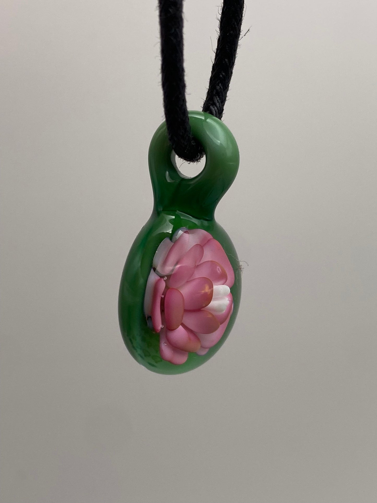 Flower Implosion Pendant - Gold Fume - w/ White Stamen and Chromium