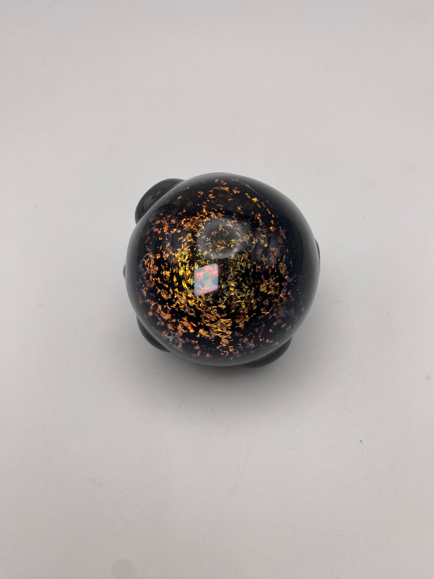 Galaxy Marble - Gray asteroid w/ opal