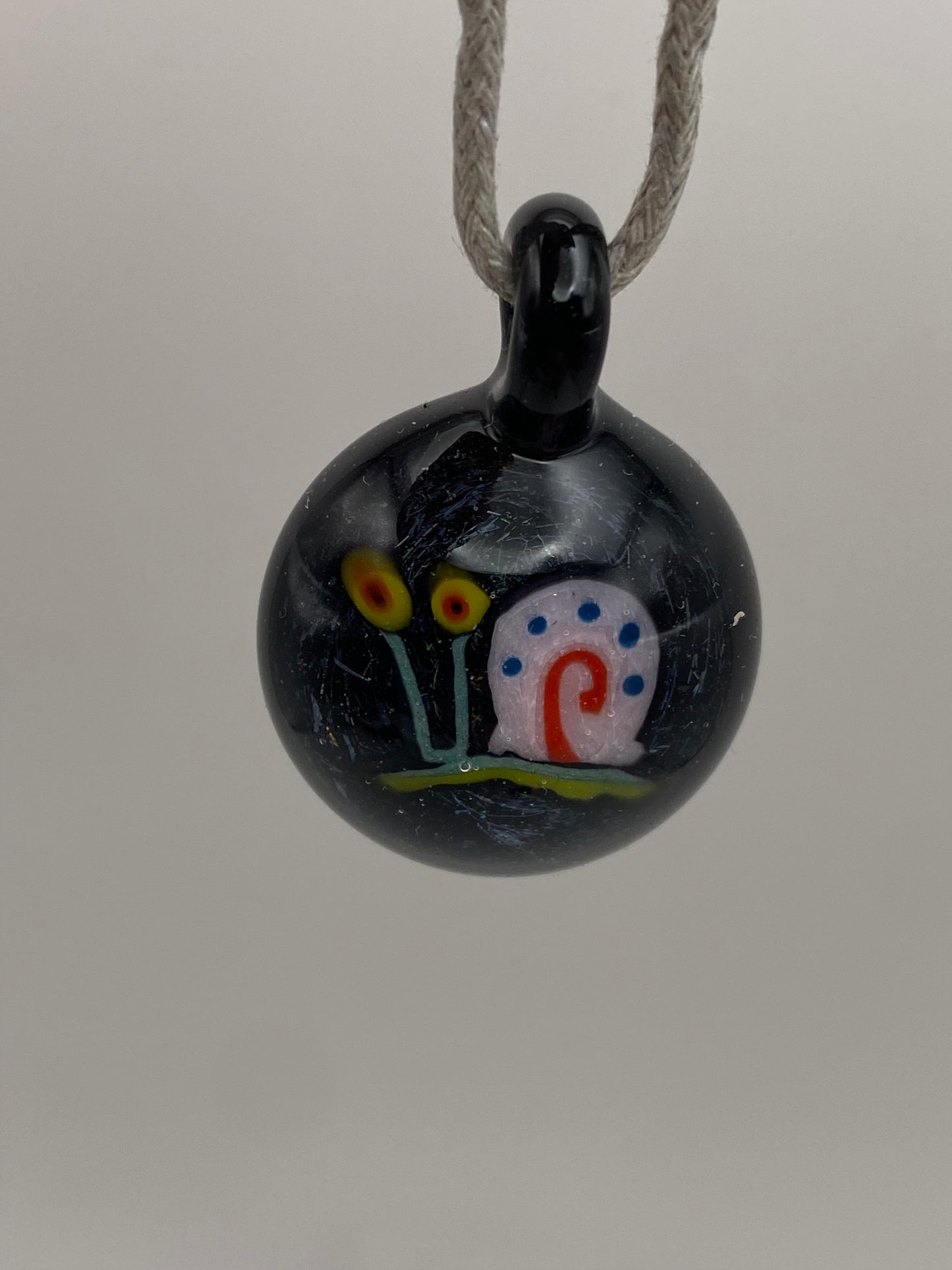 Gary the Snail Pendant - Dichroic/Galaxy