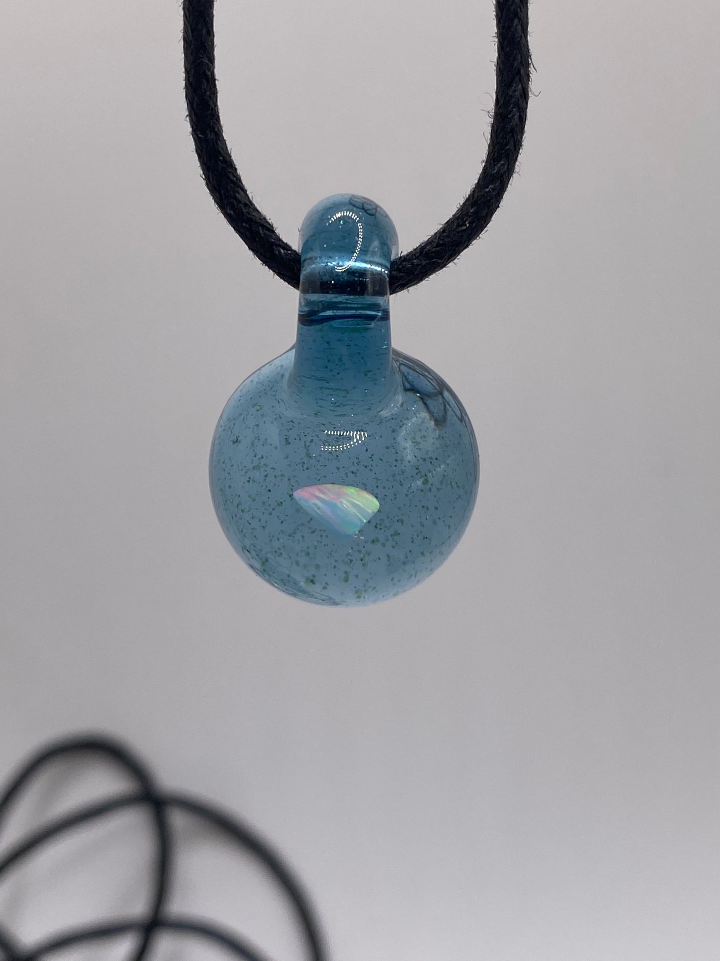 Opal Pendant #5 - Light Blue Stardust