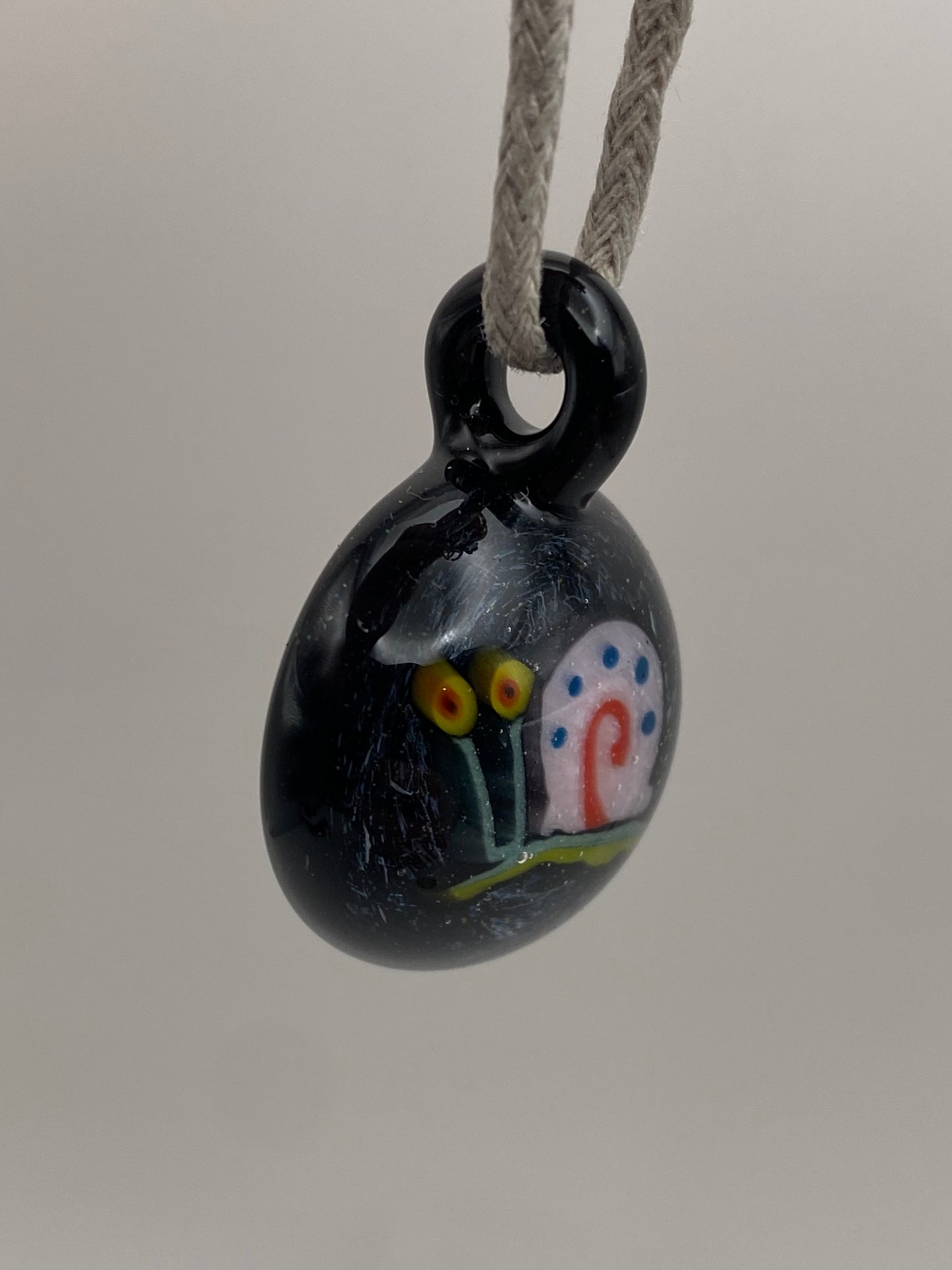 Gary the Snail Pendant - Dichroic/Galaxy