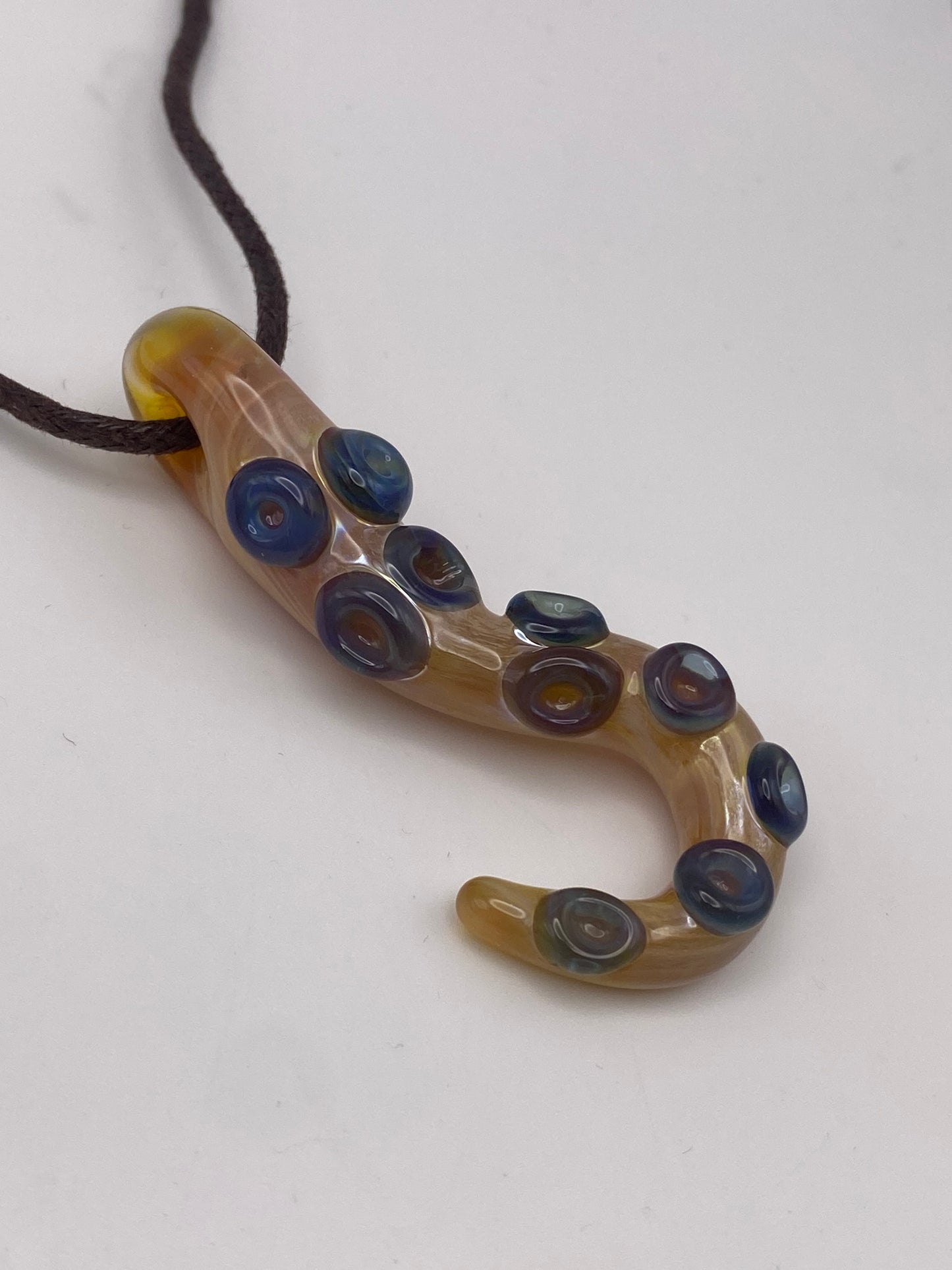 Tentacle Pendant - Butterscotch Blue Stardust