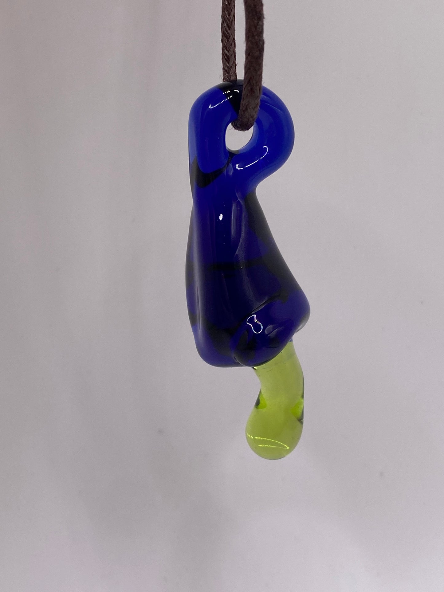 Drippy Schnozzle Pendant - Lite Cobalt w/Absinthe