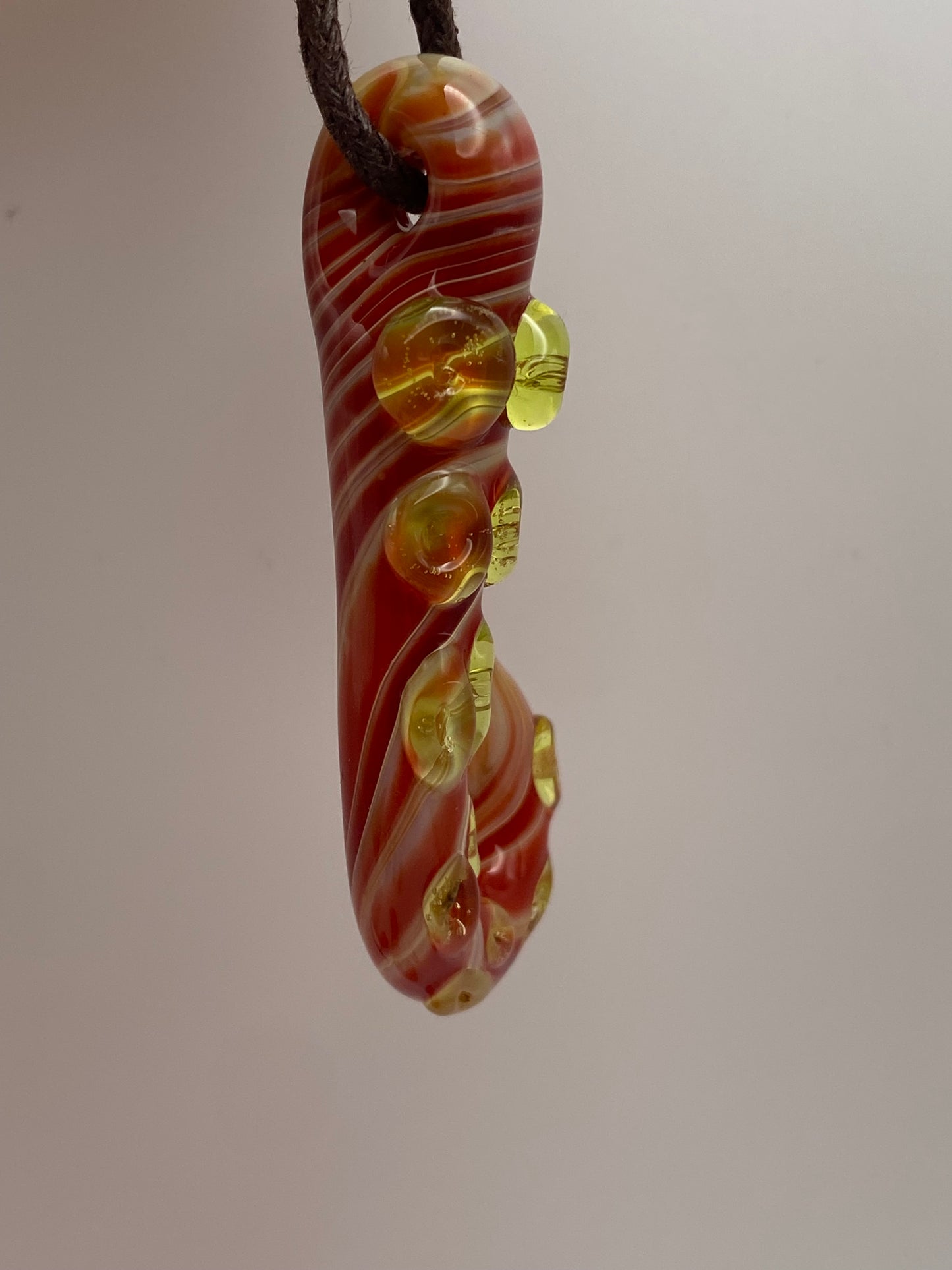 Tentacle Pendant - Butterscotch Ruby Ion