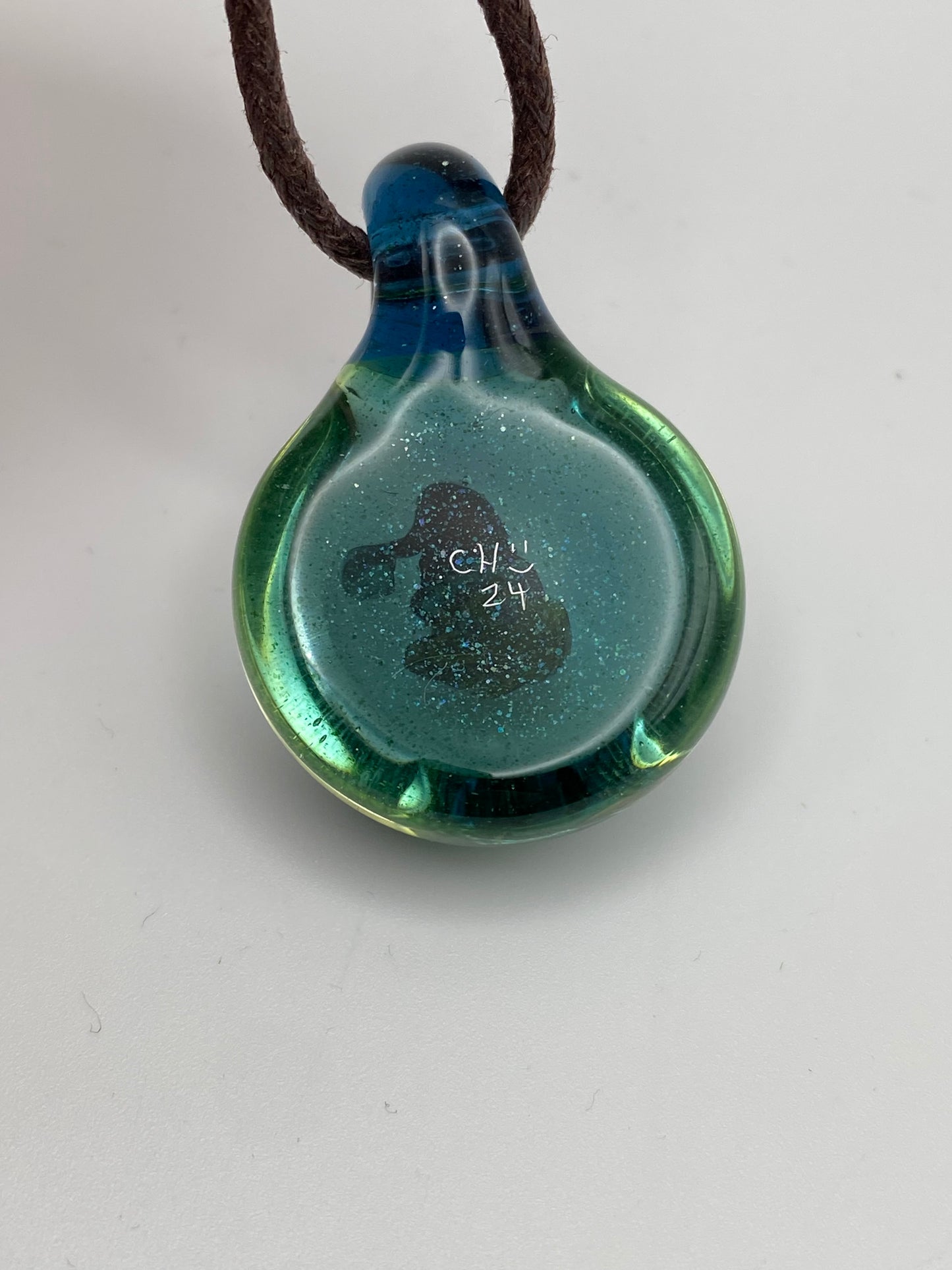 Grinch Santa UV Pendant - Blue Stardust