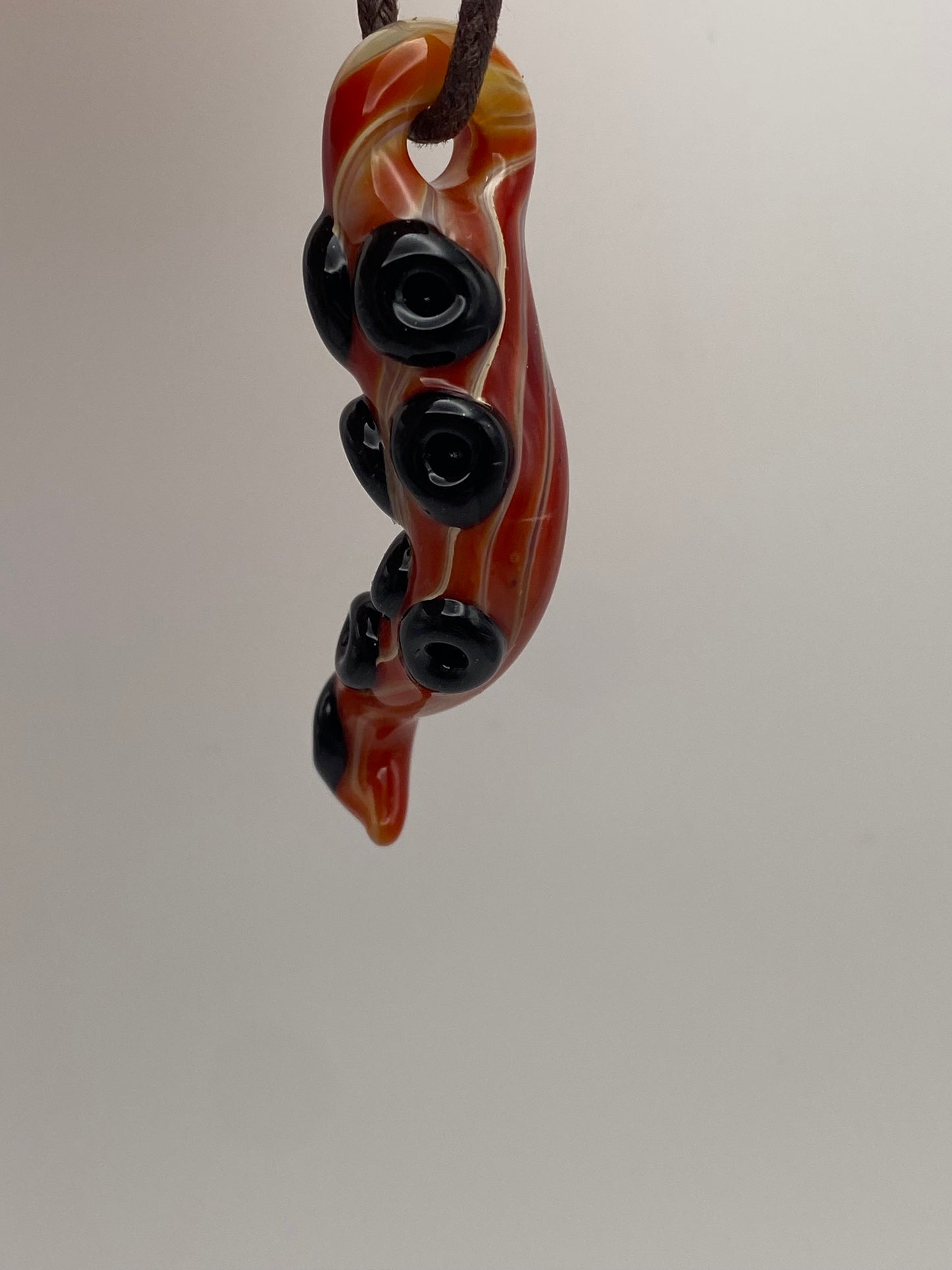 Tentacle Pendant - Butterscotch Ruby w/ Galaxy