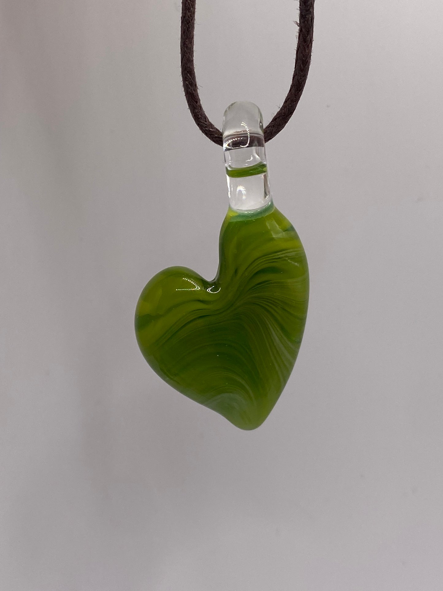 Heart Pendant - Green Envy