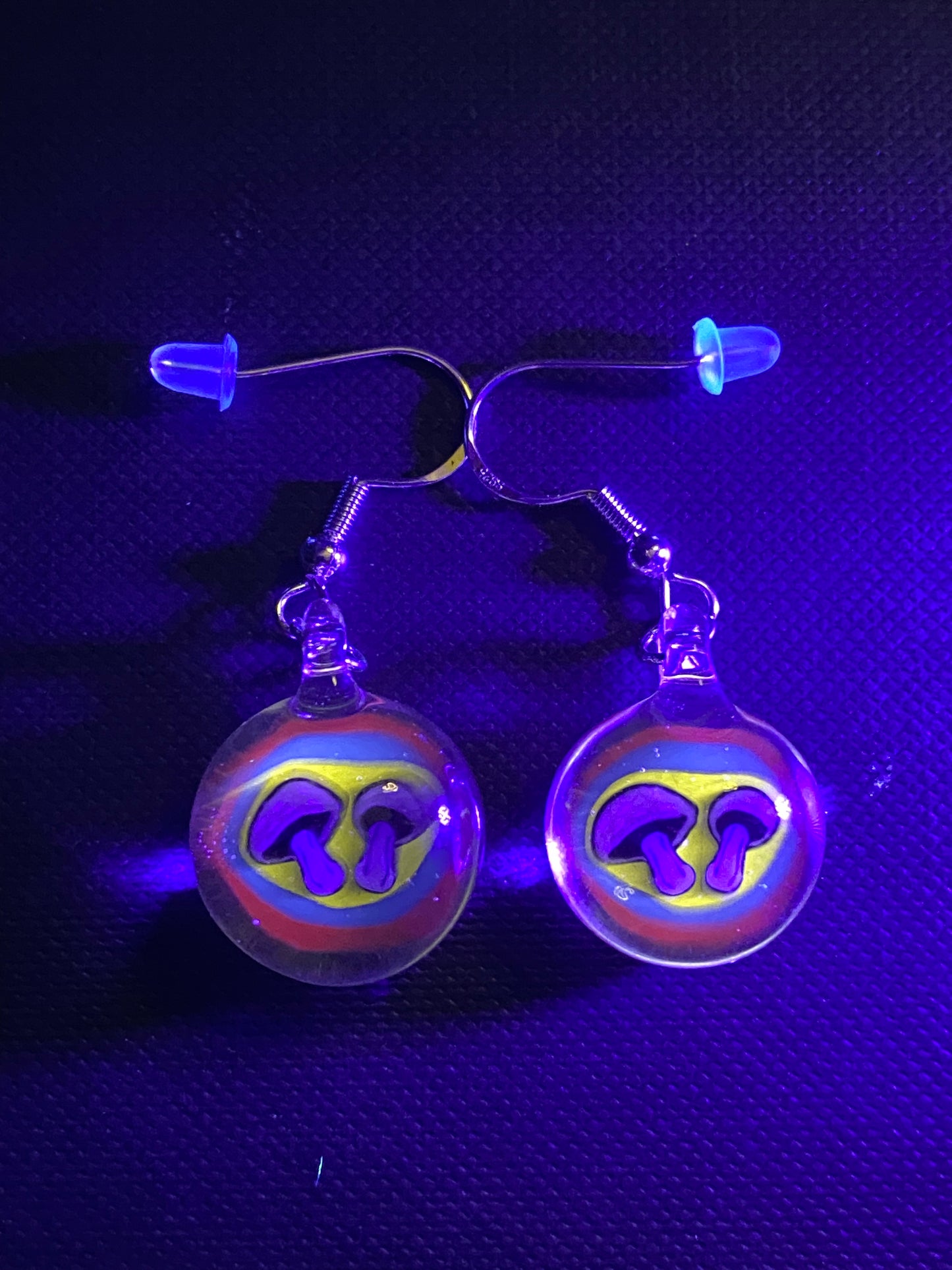 Mushroom Earrings UV