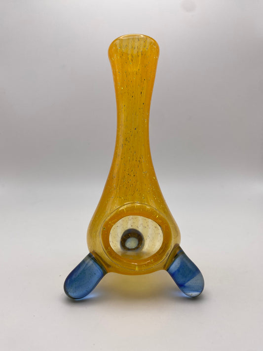 Incense Burner - Orange w/ Gold Dichroic