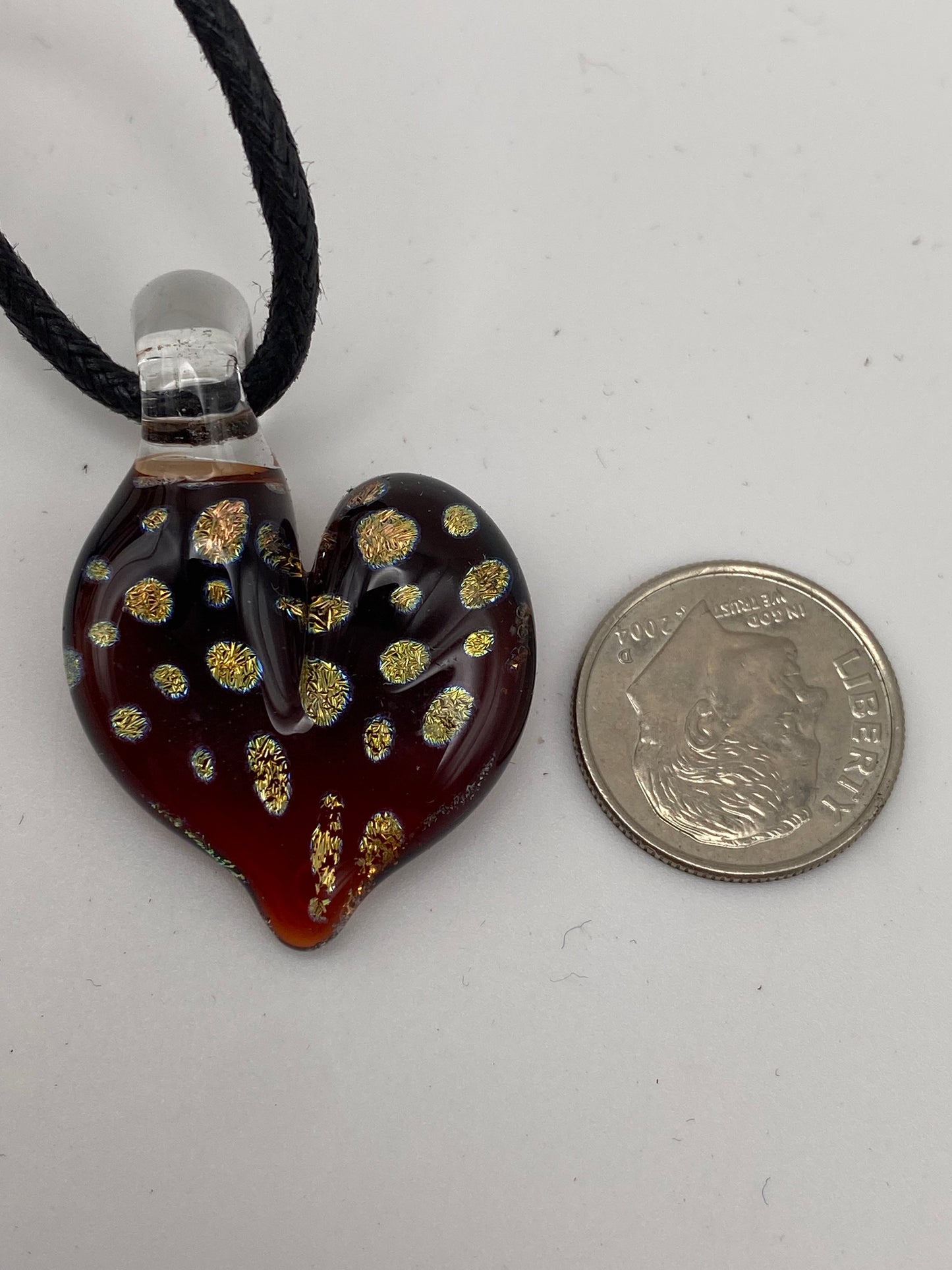 Heart Pendant - Dichroic Spots