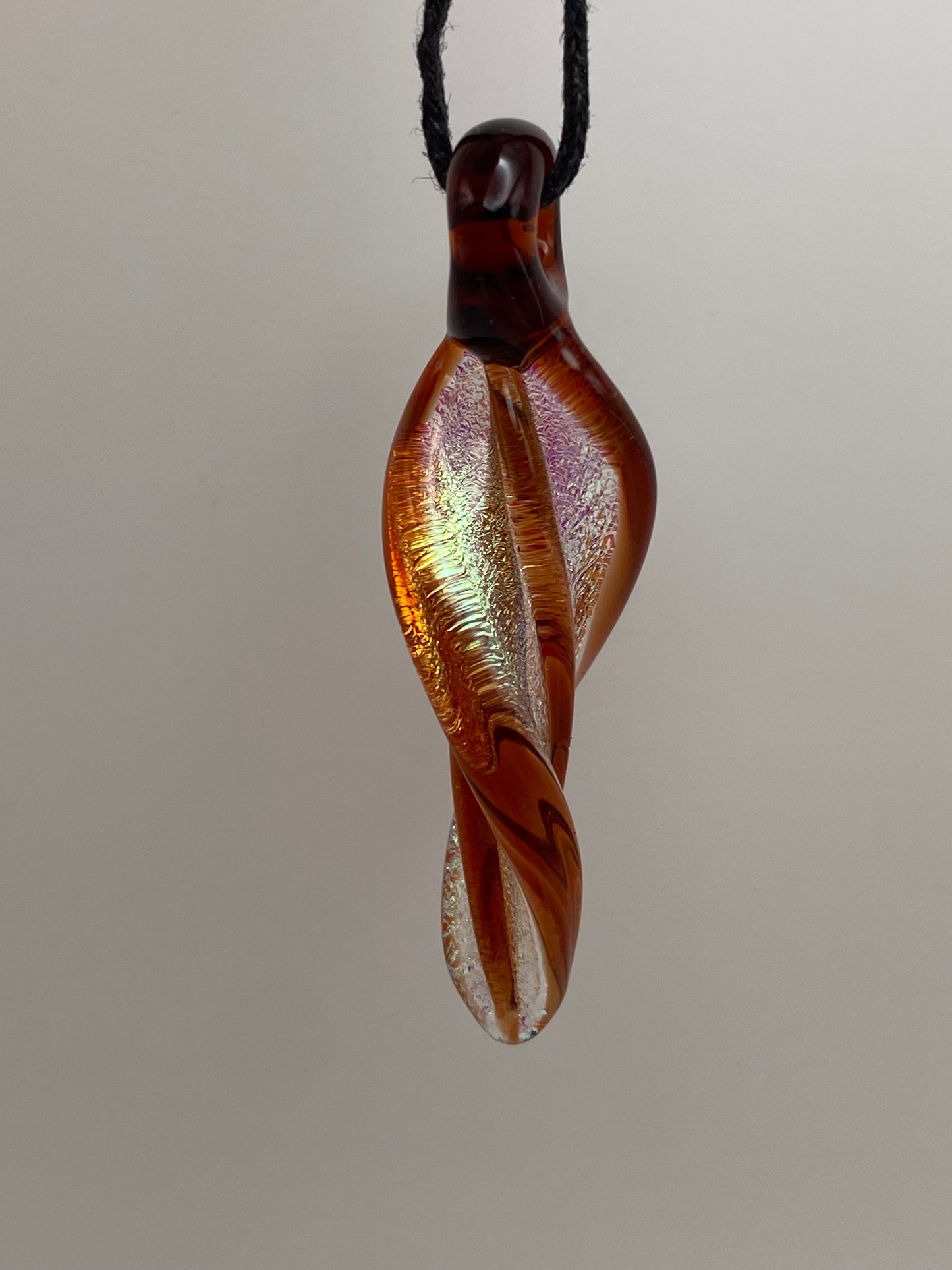 Twist Pendant - Red/Dichroic