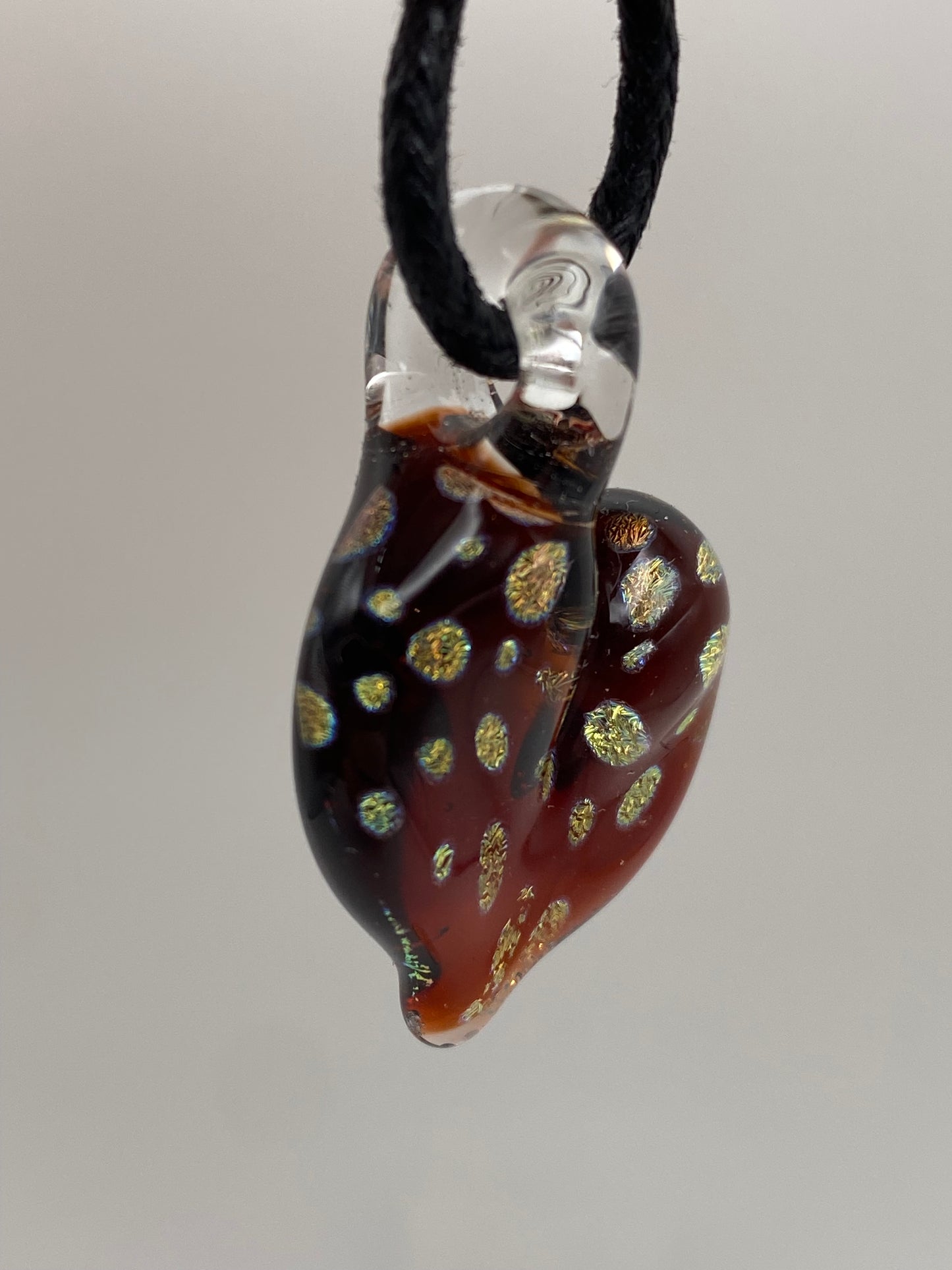 Heart Pendant - Dichroic Spots