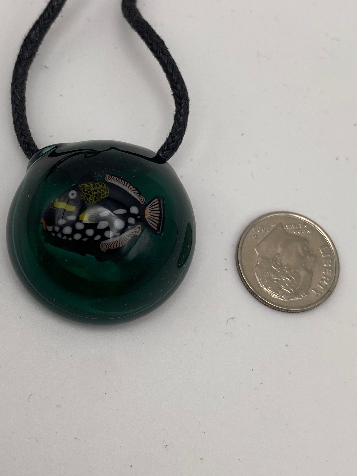 Cowfish Pendant (hollow) - Teal