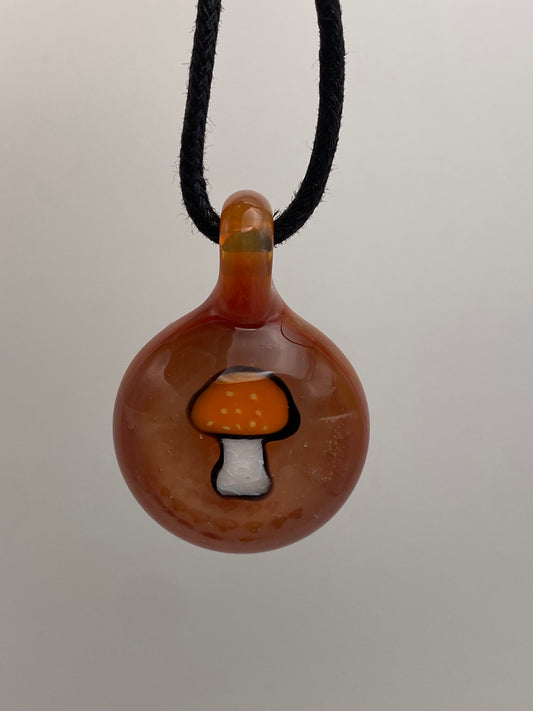 Mushroom Pendant Orange - Guava