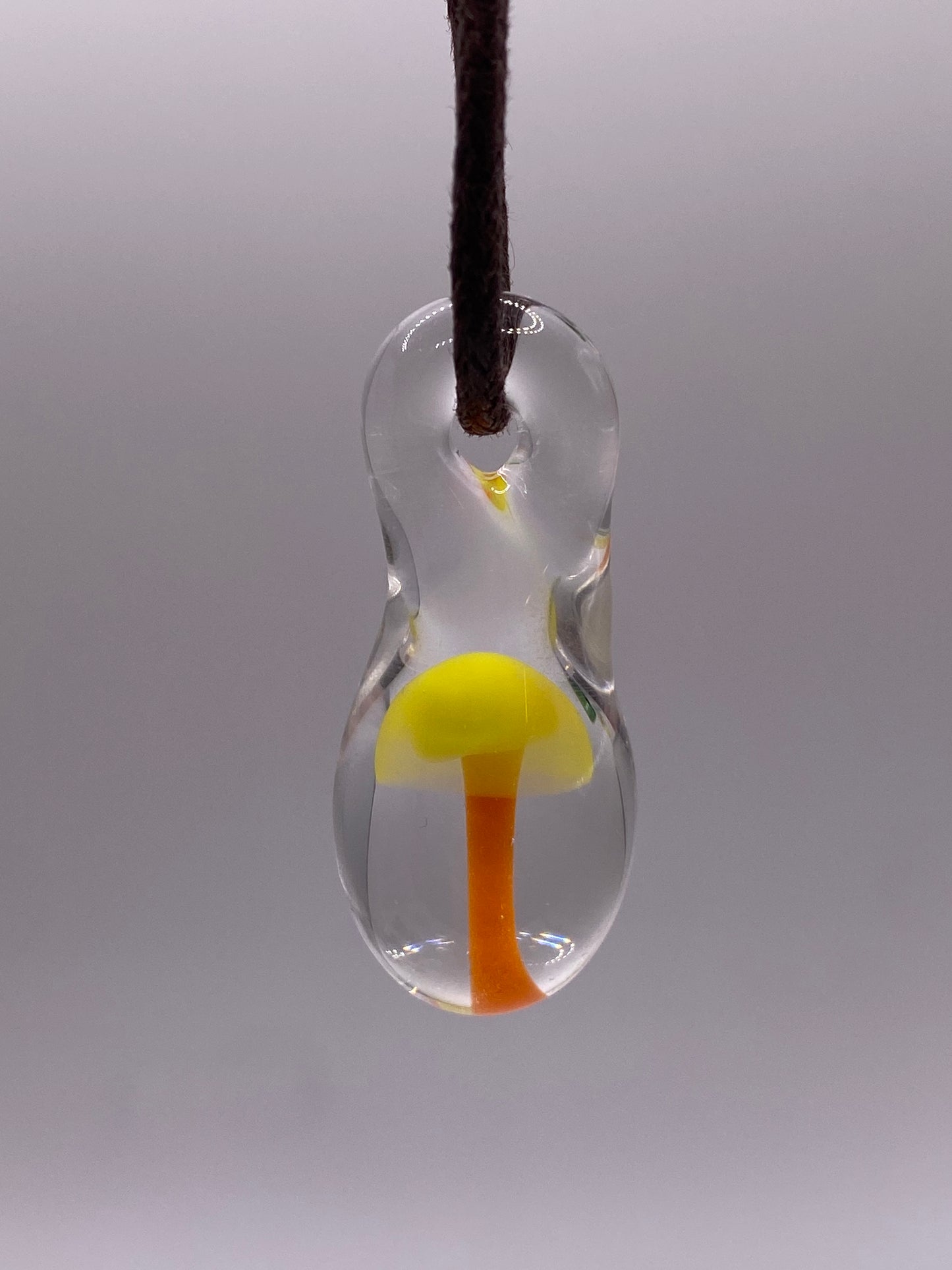 Mushroom Pendant - Canary and Lava