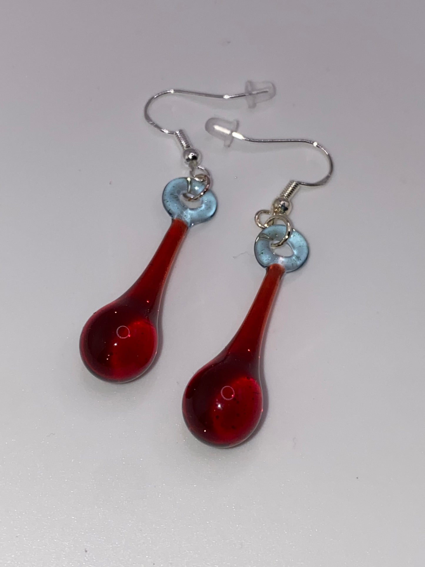 Drip Drop Earrings - Ruby Slippers/Blue Stardust