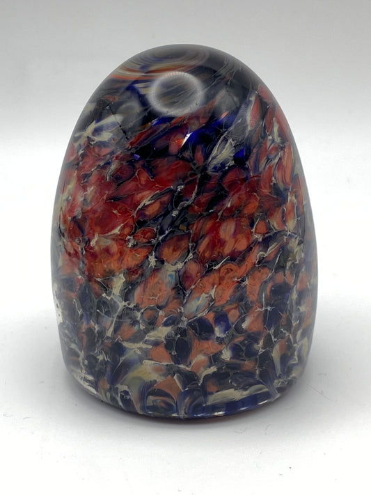 Paperweight - Cobalt Silver Passion