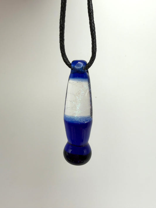 Lava Lamp Pendant - Blue/Glitter