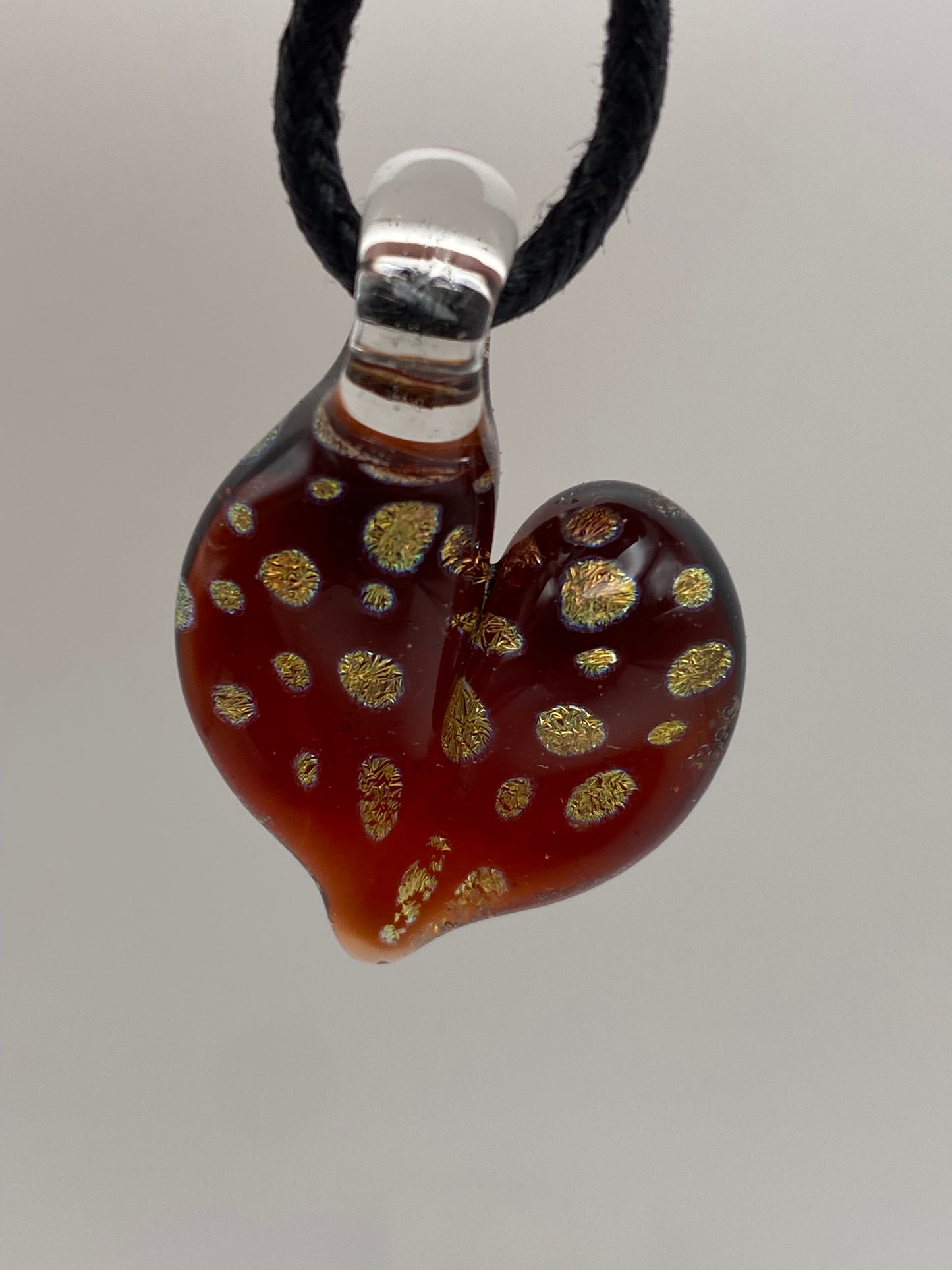 Heart Pendant - Dichroic Spots