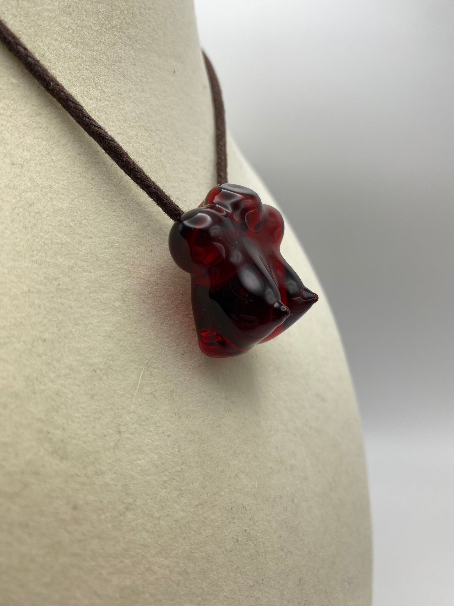 Female Bust Pendant - Pomegranate