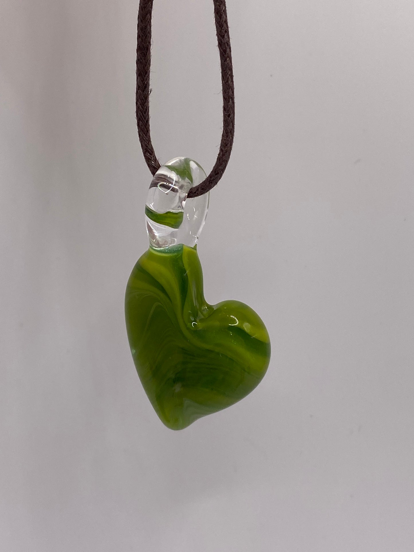 Heart Pendant - Green Envy