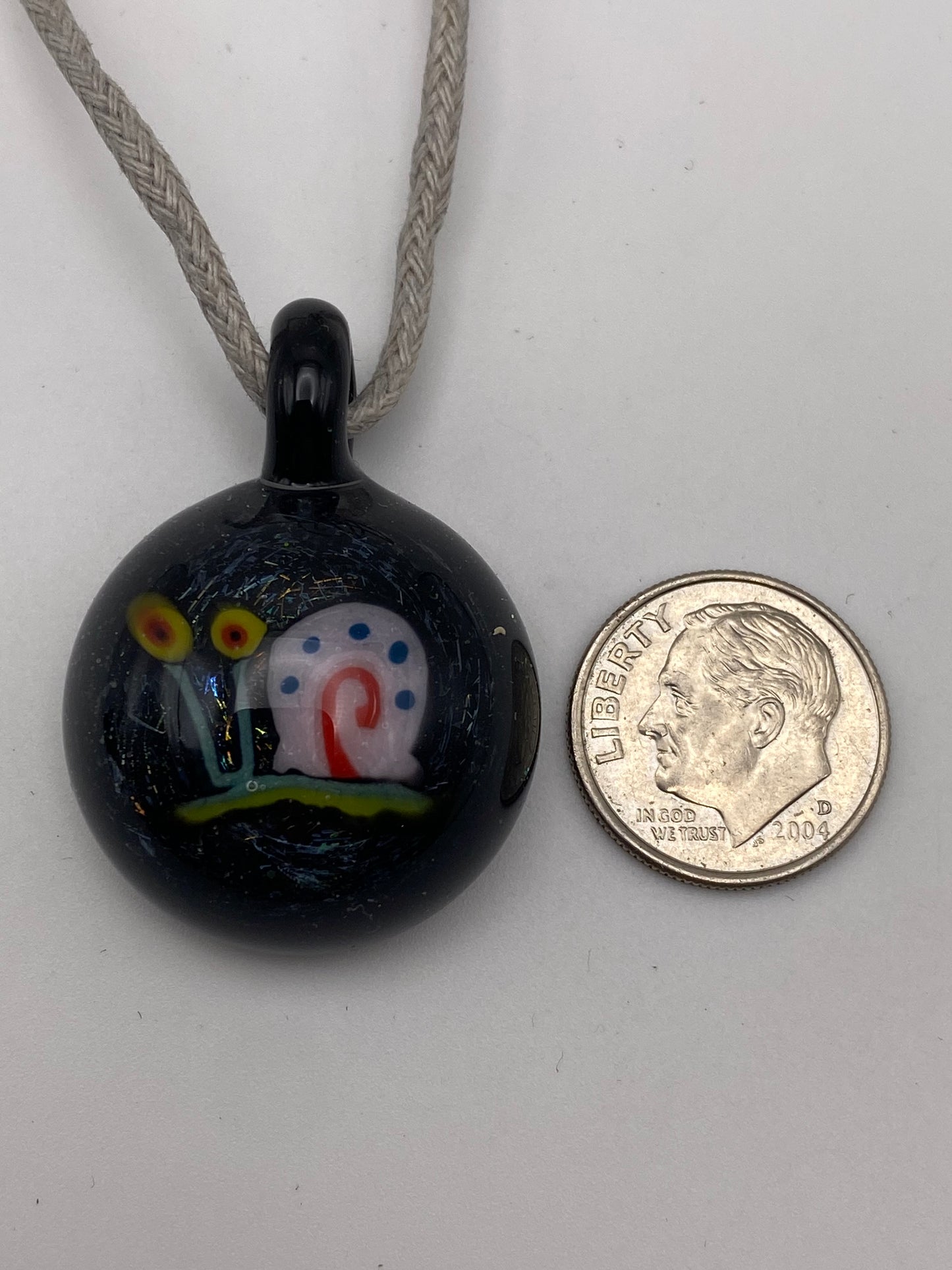 Gary the Snail Pendant - Dichroic/Galaxy