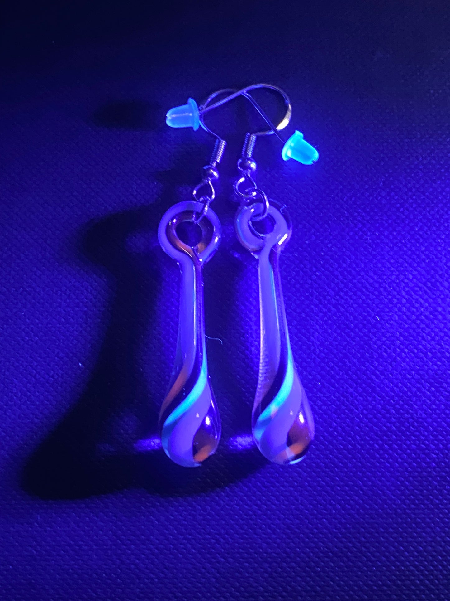 Drip Drop Earrings UV - Halloween Swirl 1