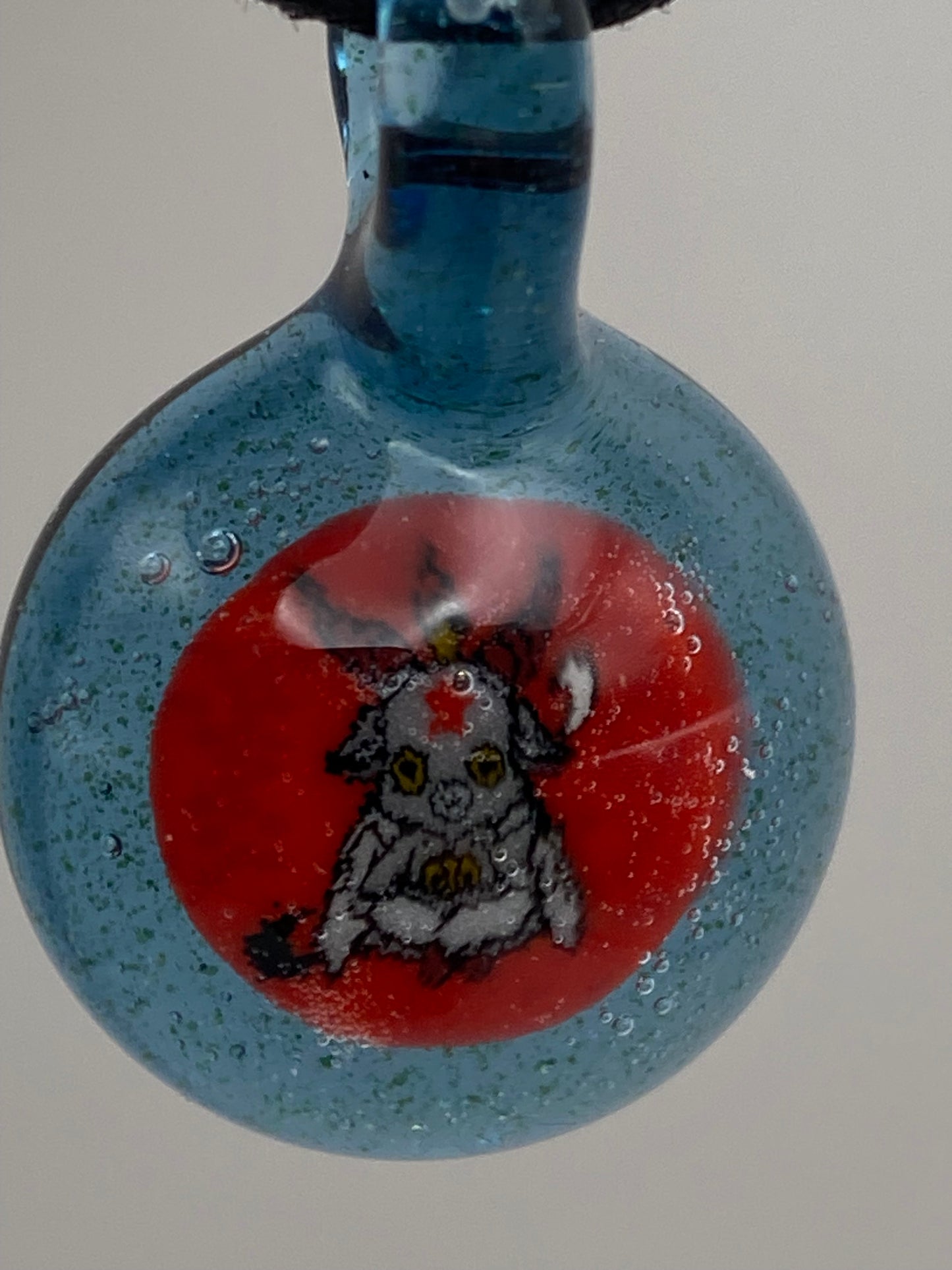 Demon Goat Pendant - Blue Stardust