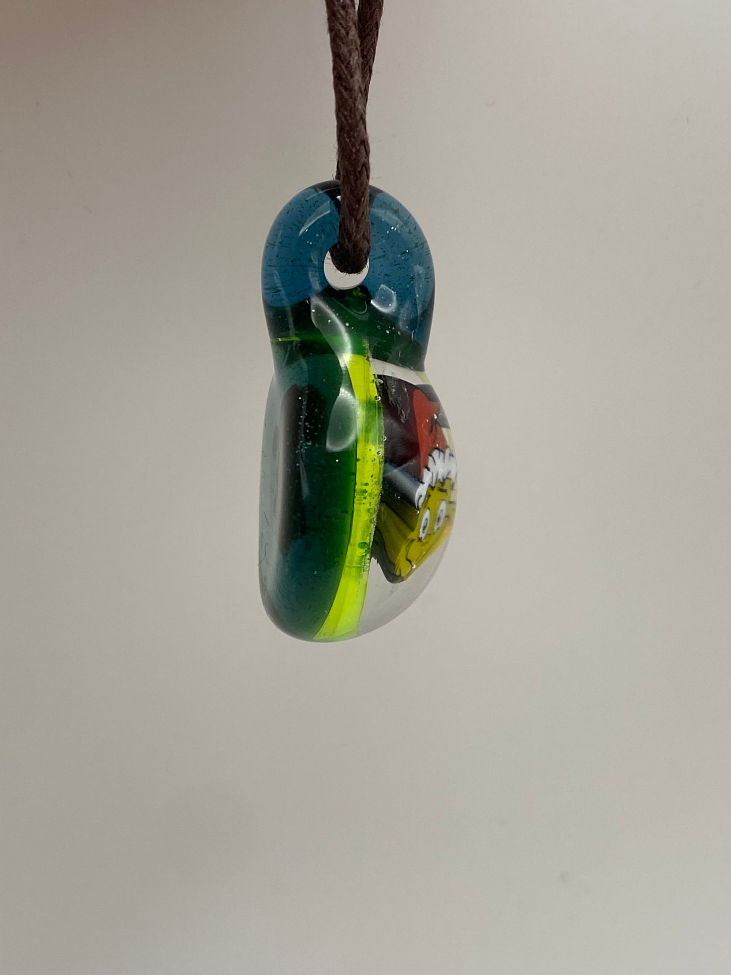 Grinch Santa UV Pendant - Blue Stardust