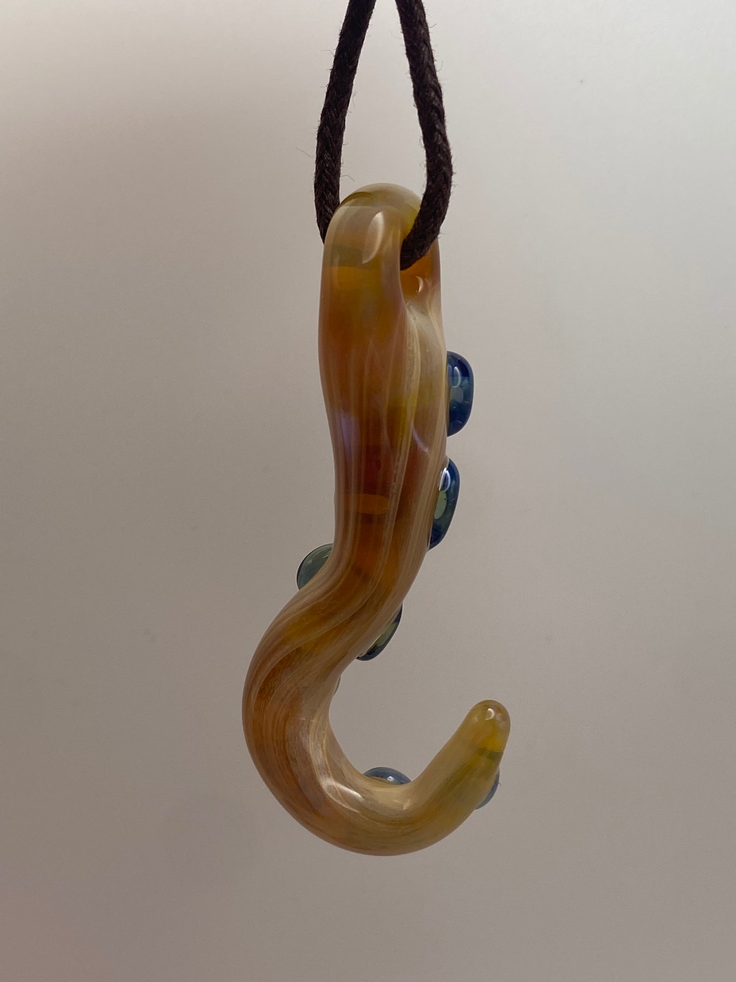 Tentacle Pendant - Butterscotch Blue Stardust