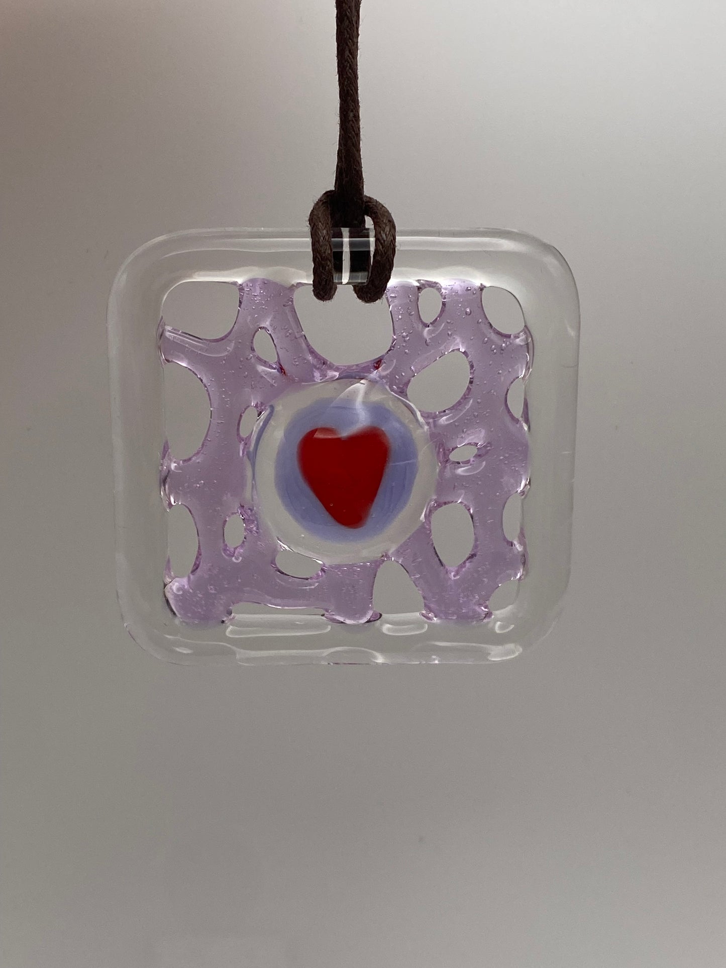 Murrine Webbing Ornament - Heart