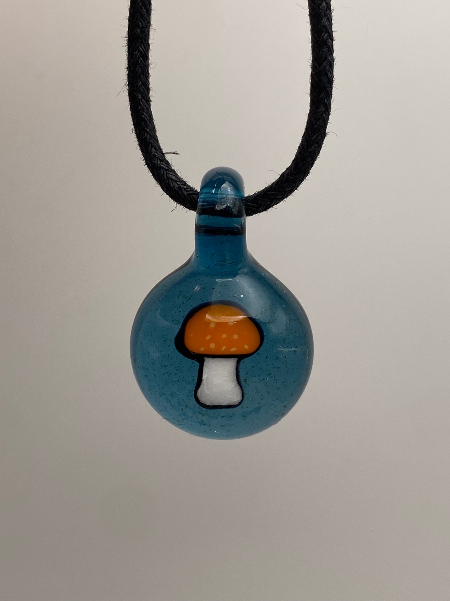 Mushroom Pendant Orange - Blue Stardust