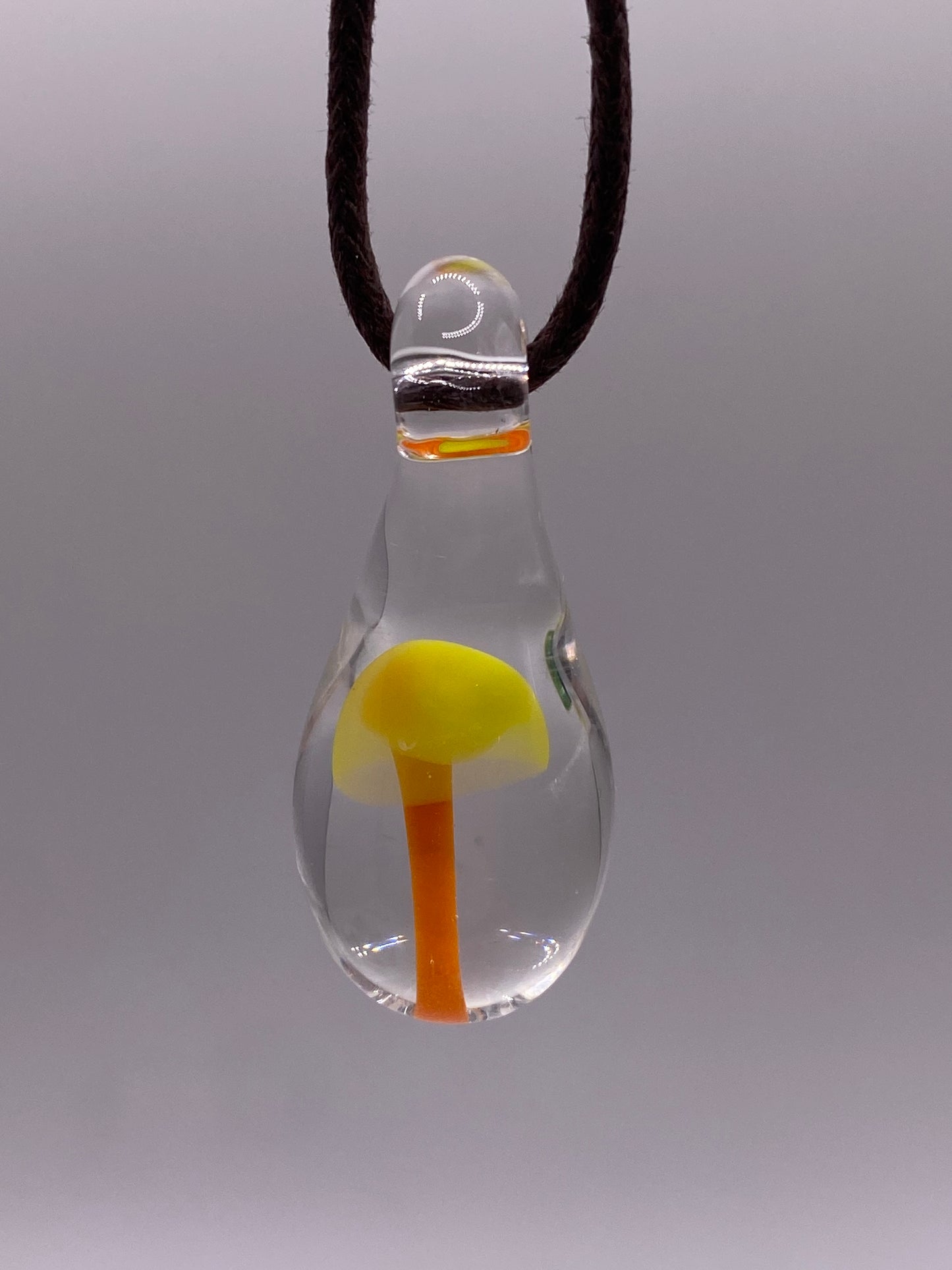 Mushroom Pendant - Canary and Lava