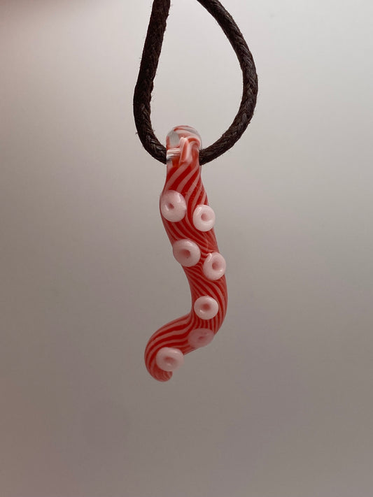 Tentacle Pendant - Christmas Candy Cane