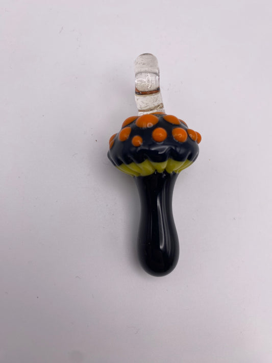 Fun-Guy Pendant - Jet Black w/ Lava and Canary accents