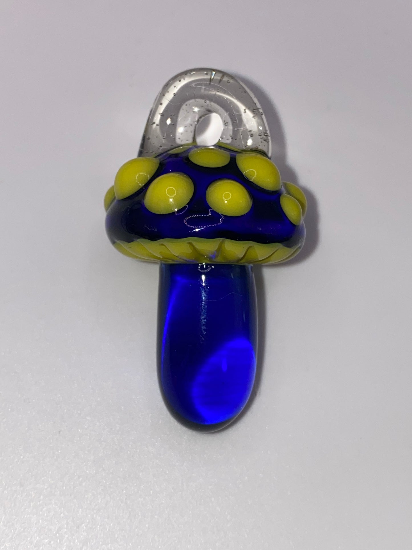 Fun-Guy Pendant - Light Cobalt and Canary w/ UV loop