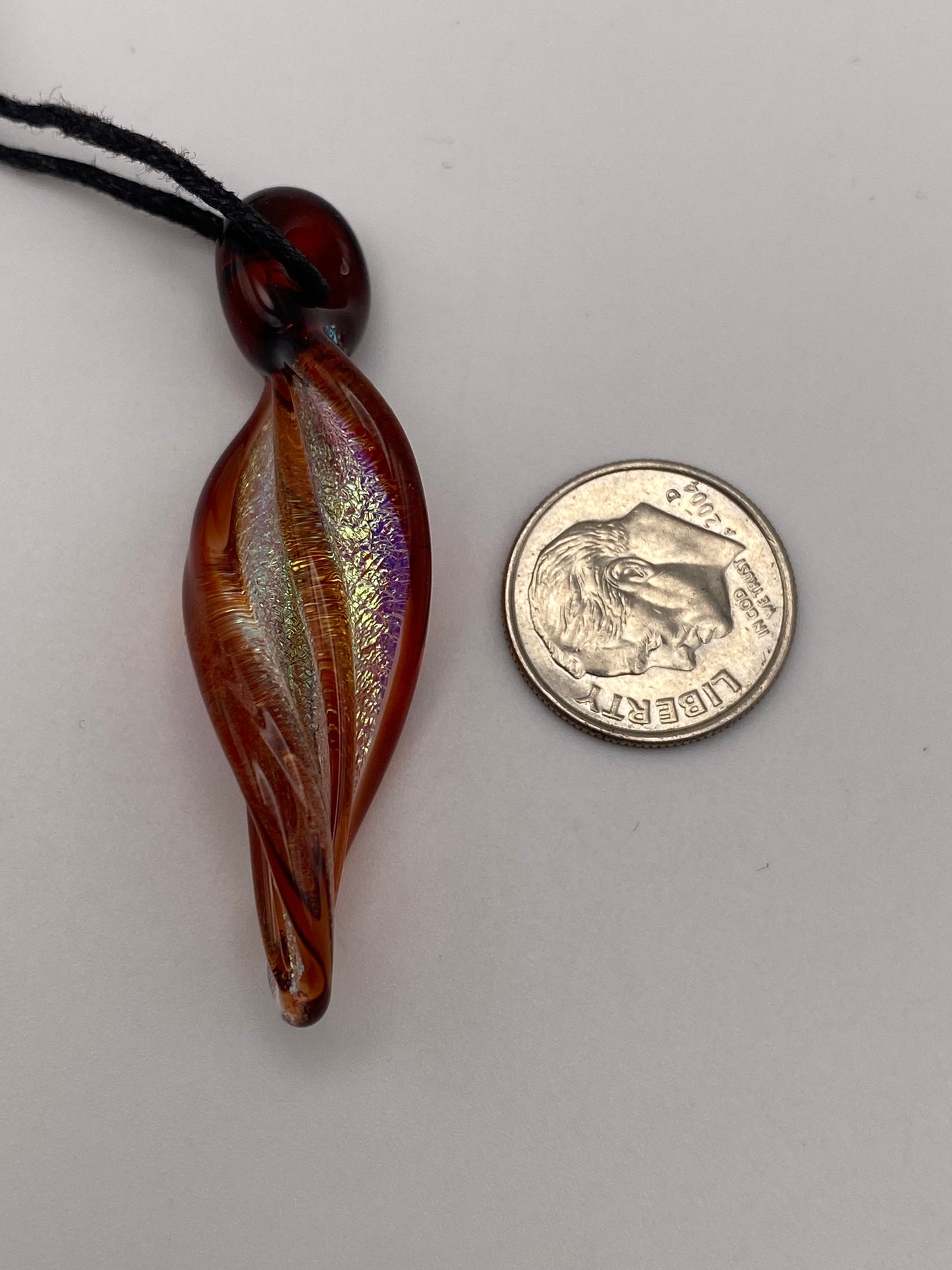 Twist Pendant - Red/Dichroic