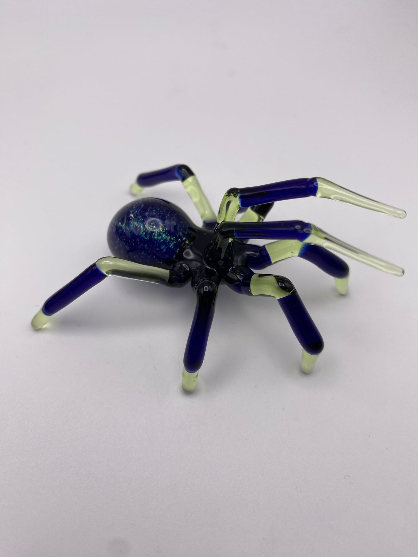 Spider Sculpture - Green Dichroic