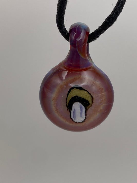 Mushrooms Pendant - Amber Purple