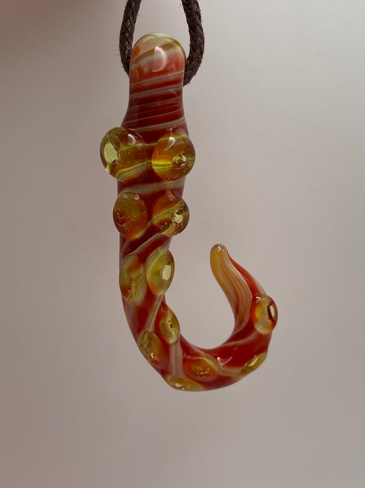 Tentacle Pendant - Butterscotch Ruby Ion